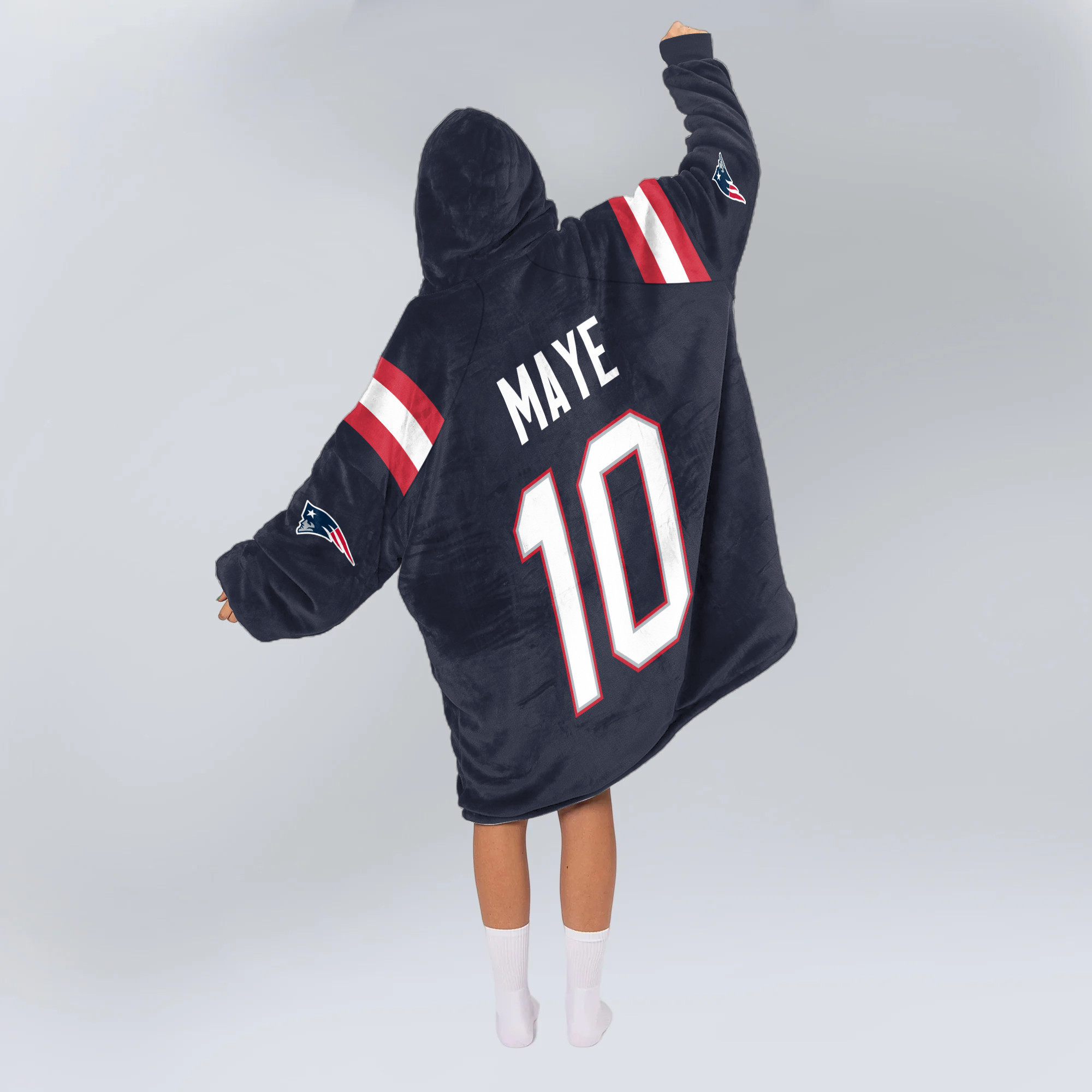 10 New England Football Unisex Blanket Hoodie