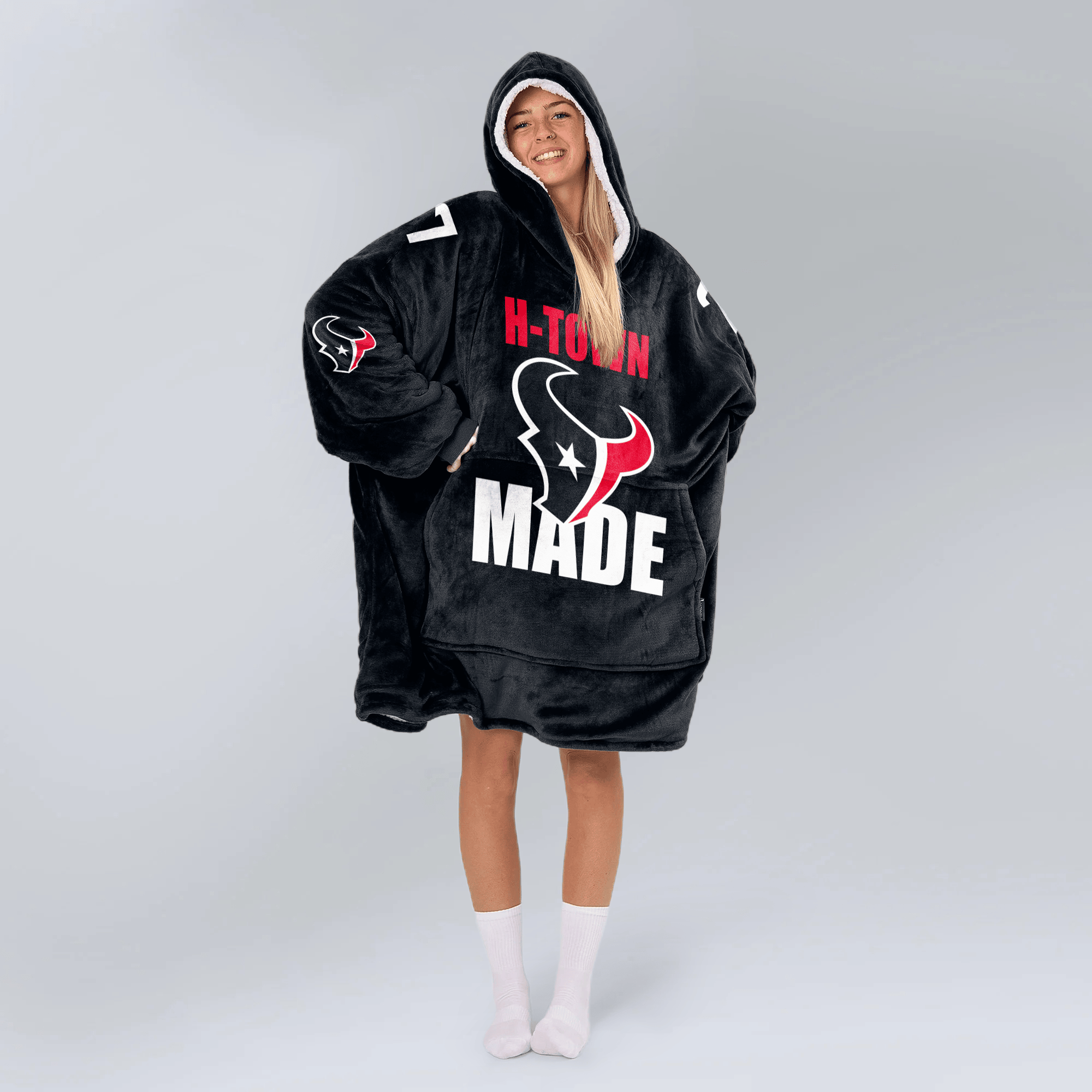 Houston Football Unisex Blanket Hoodie