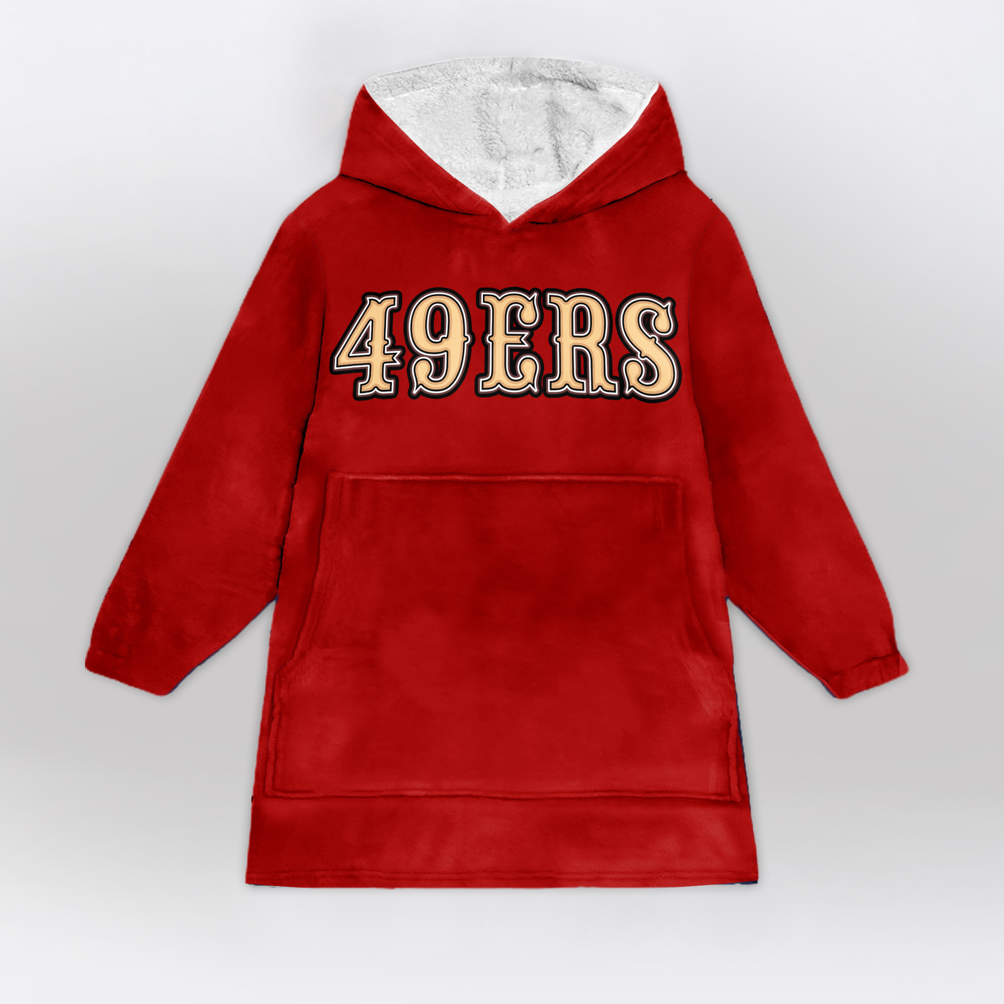 Adult San Francisco 49ers Football Unisex Blanket Hoodie