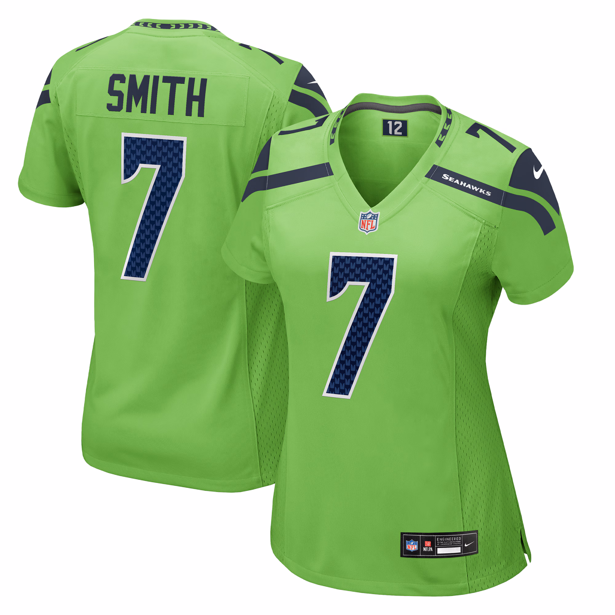 Geno Smith Seattle Seahawks Women's  Game Jersey - Neon Green