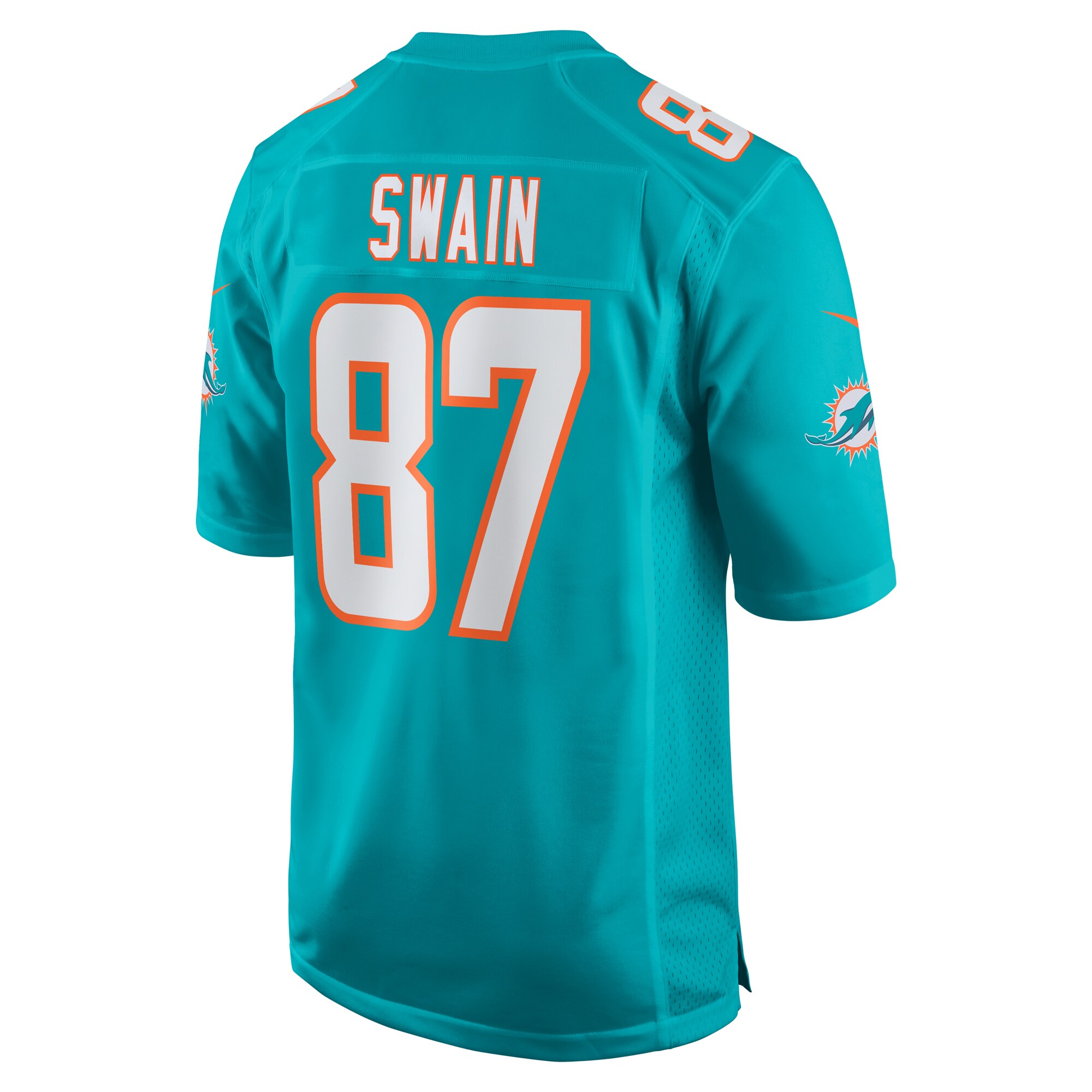 Freddie Swain Miami Dolphins  Game Jersey -  Aqua