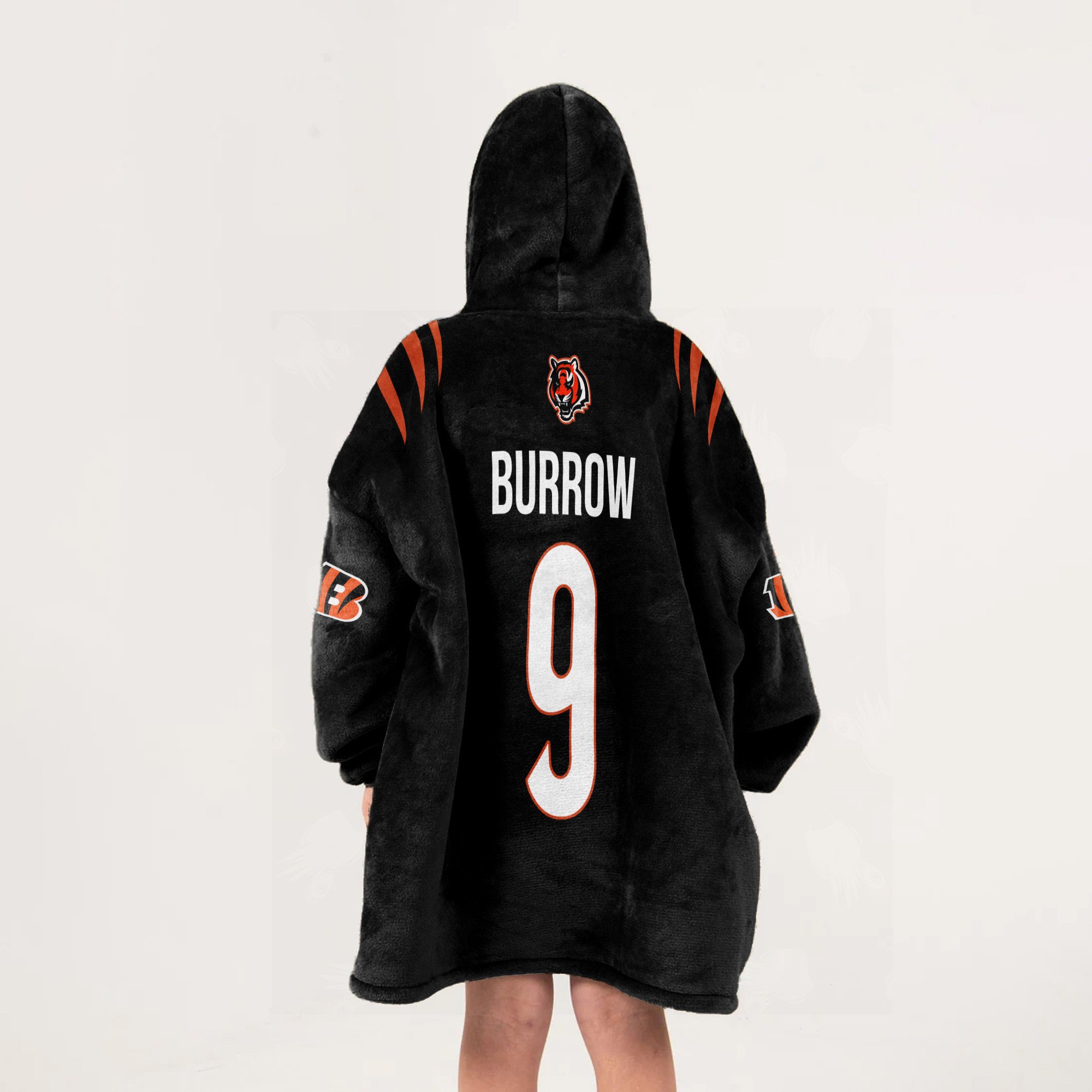 Adult Captain J.B 9 Cincinnati Football Unisex Blanket Hoodie