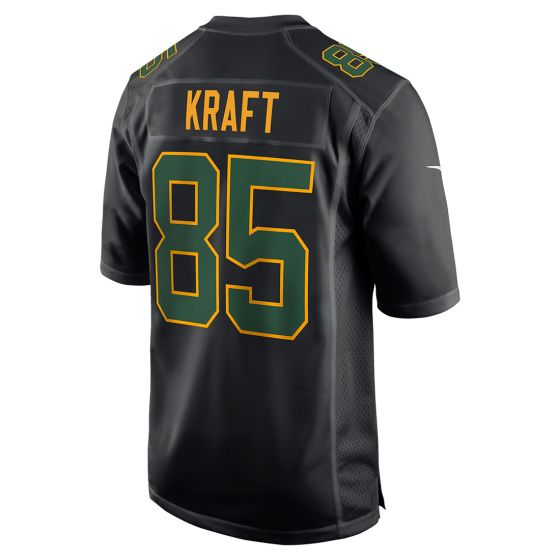 Green Bay Packers #85 Tucker Kraft Black Fashion Game Jersey