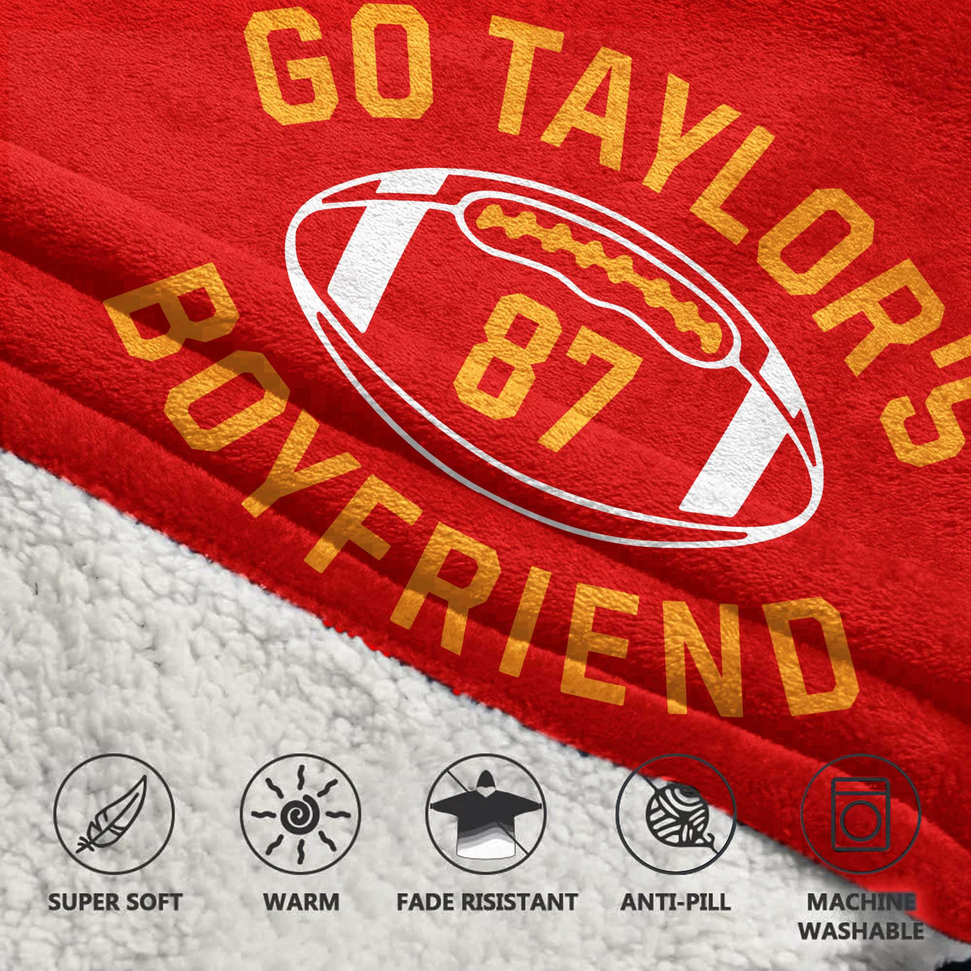 Adult Swiftie 87 Kansas City Football Unisex Blanket Hoodie