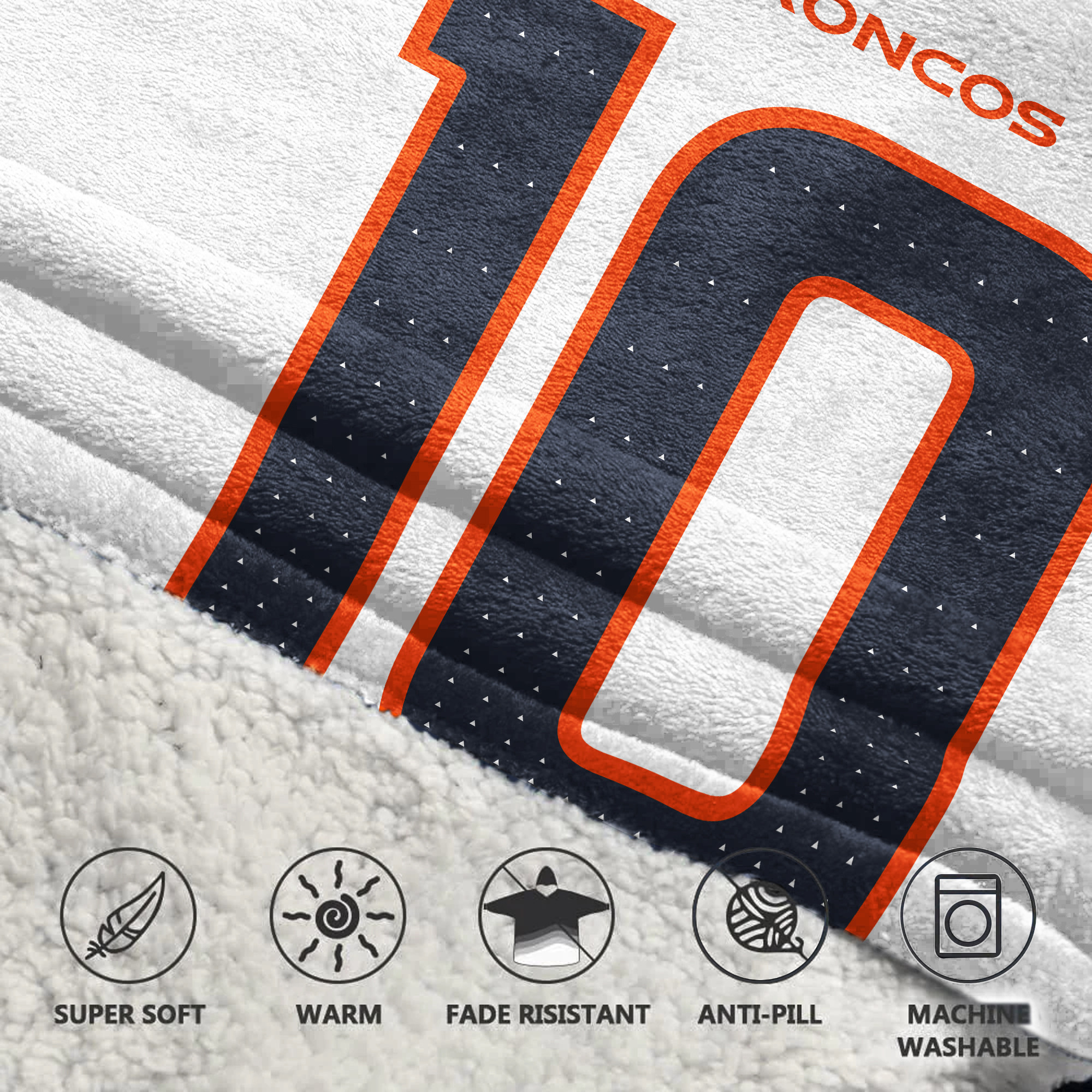 Adult B.N. 10 Denver Football Unisex Blanket Hoodie
