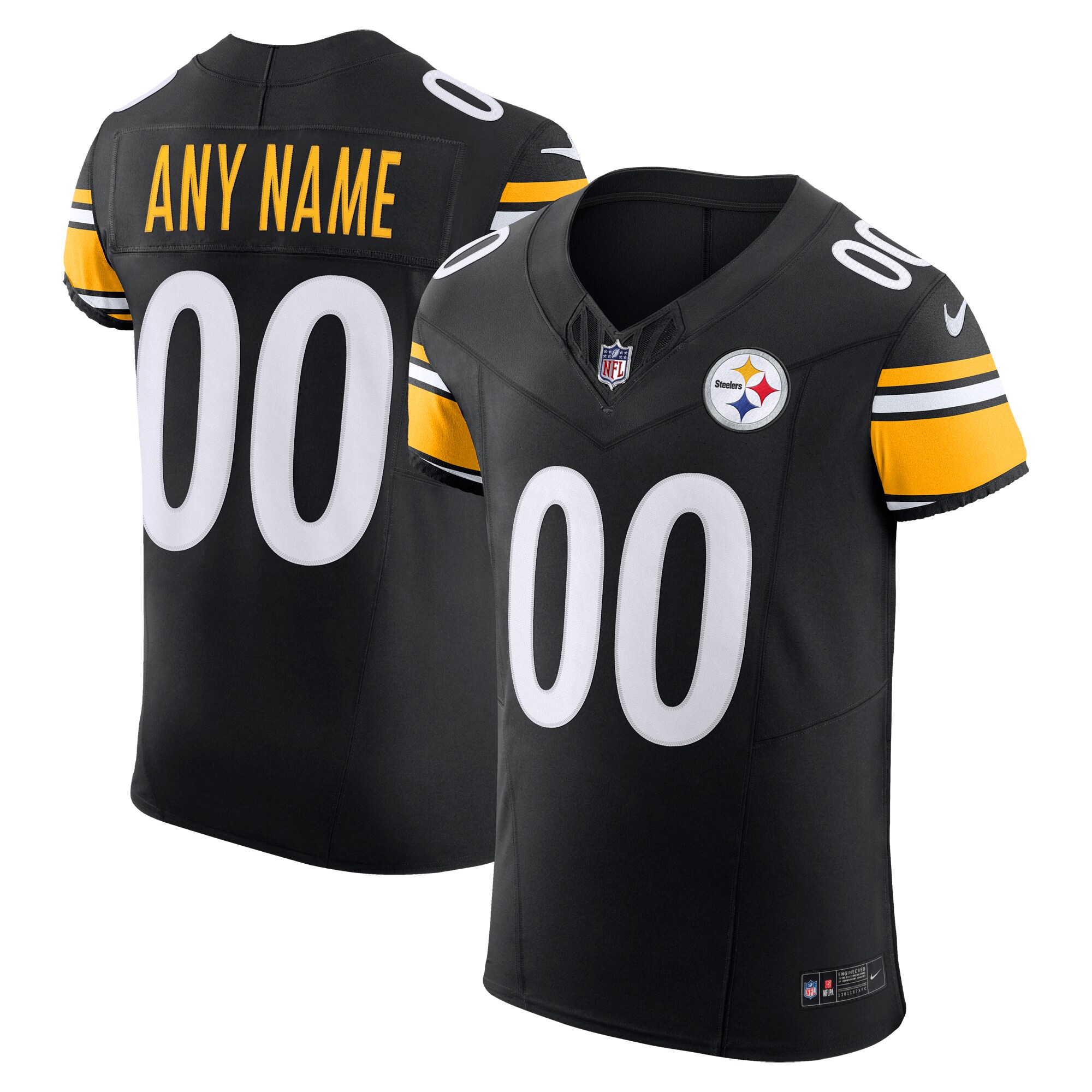 Pittsburgh Steelers  Vapor F.U.S.E. Elite Custom Jersey - Black