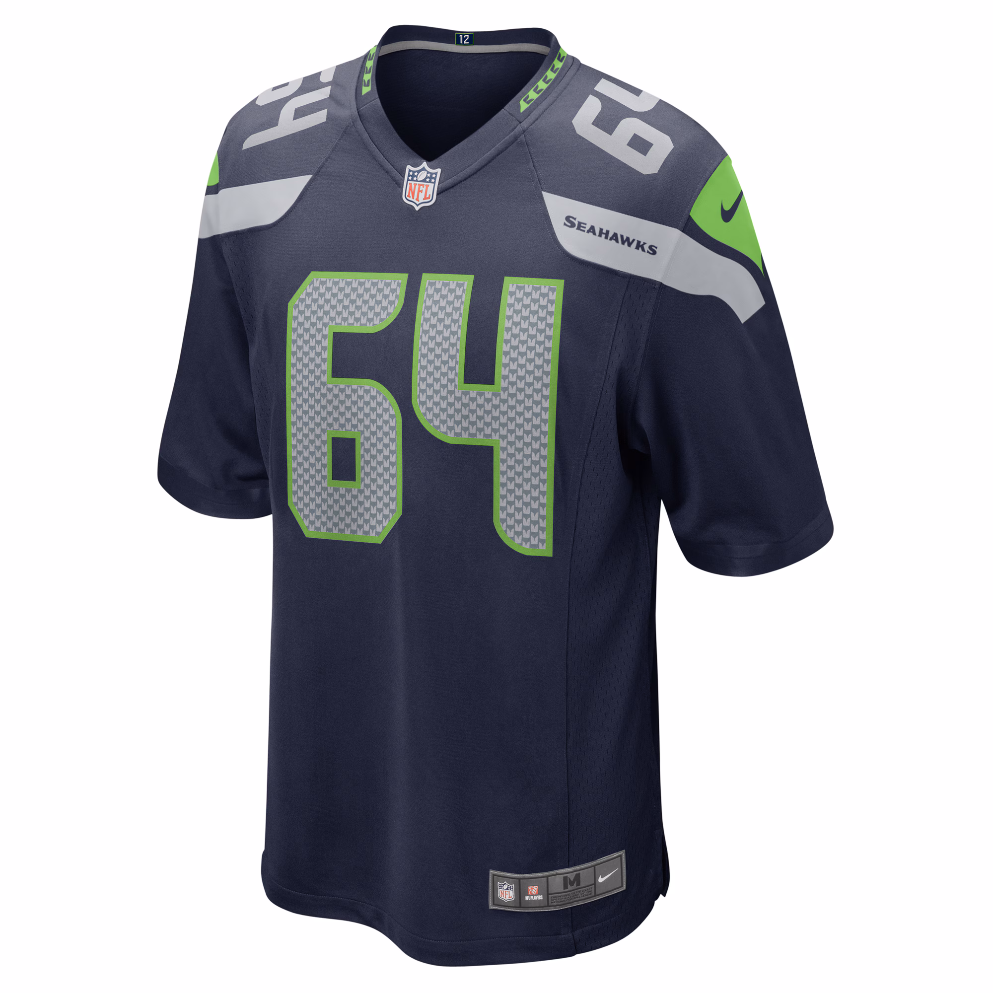 Austin Faoliu Seattle Seahawks  Game Jersey - College Navy