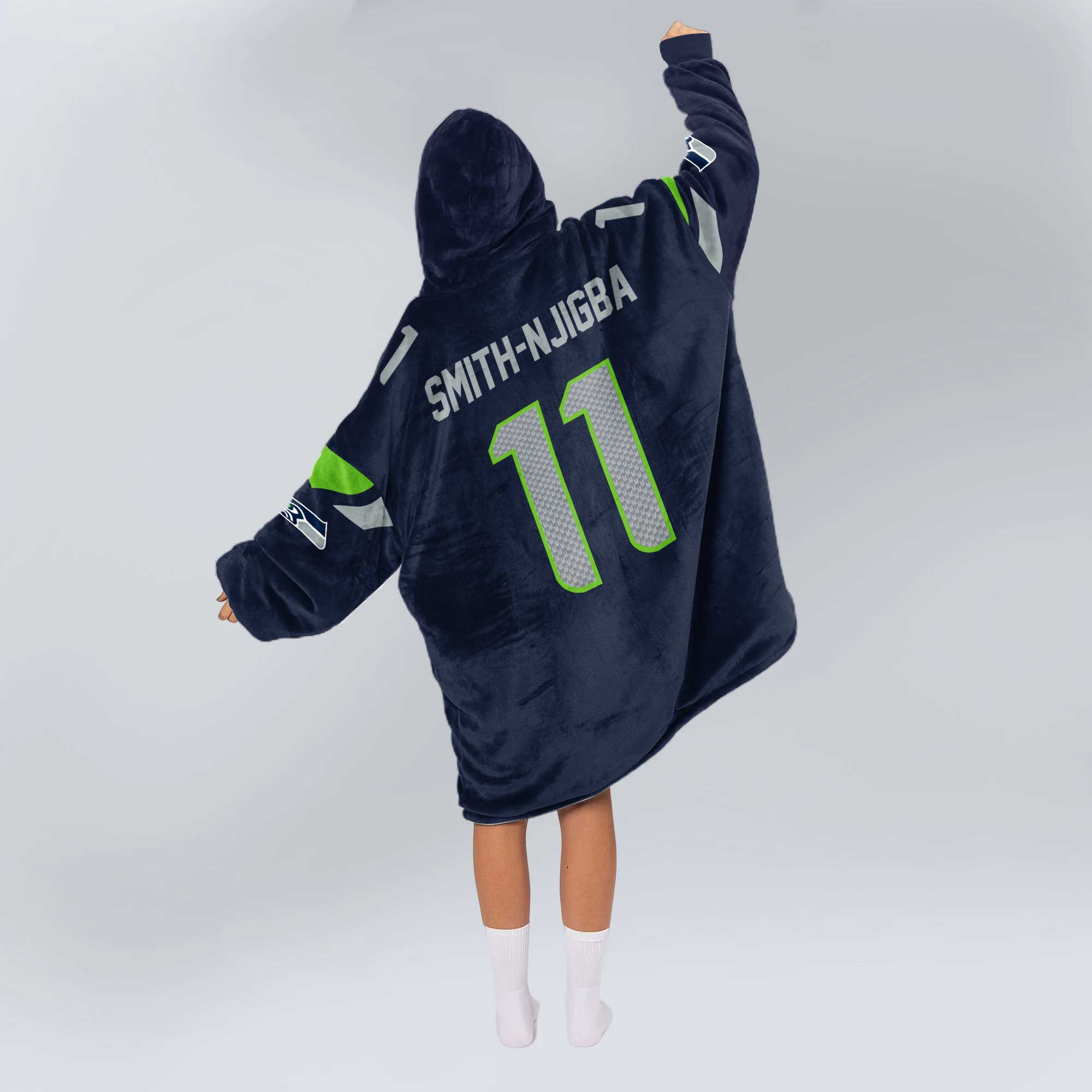 Adult 11 Seattle Football Unisex Blanket Hoodie