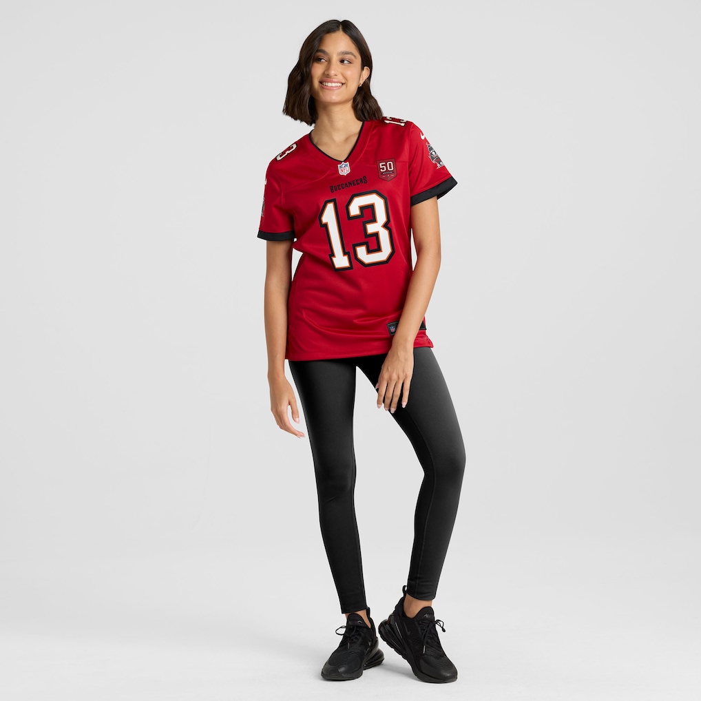 Mike Evans #13 Tampa Bay Buccaneers Women's 50th Season Team Game Jersey - Red