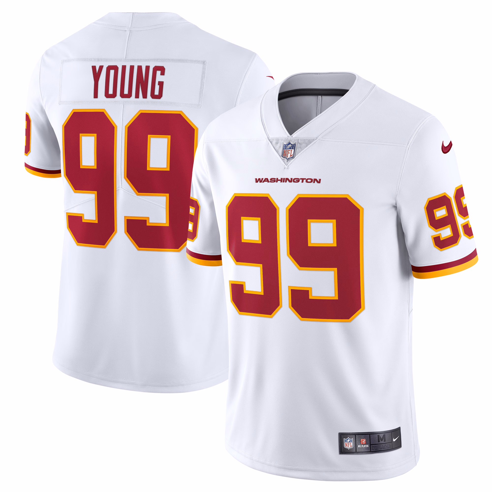 Chase Young Washington Football Team Vapor Limited Jersey - White