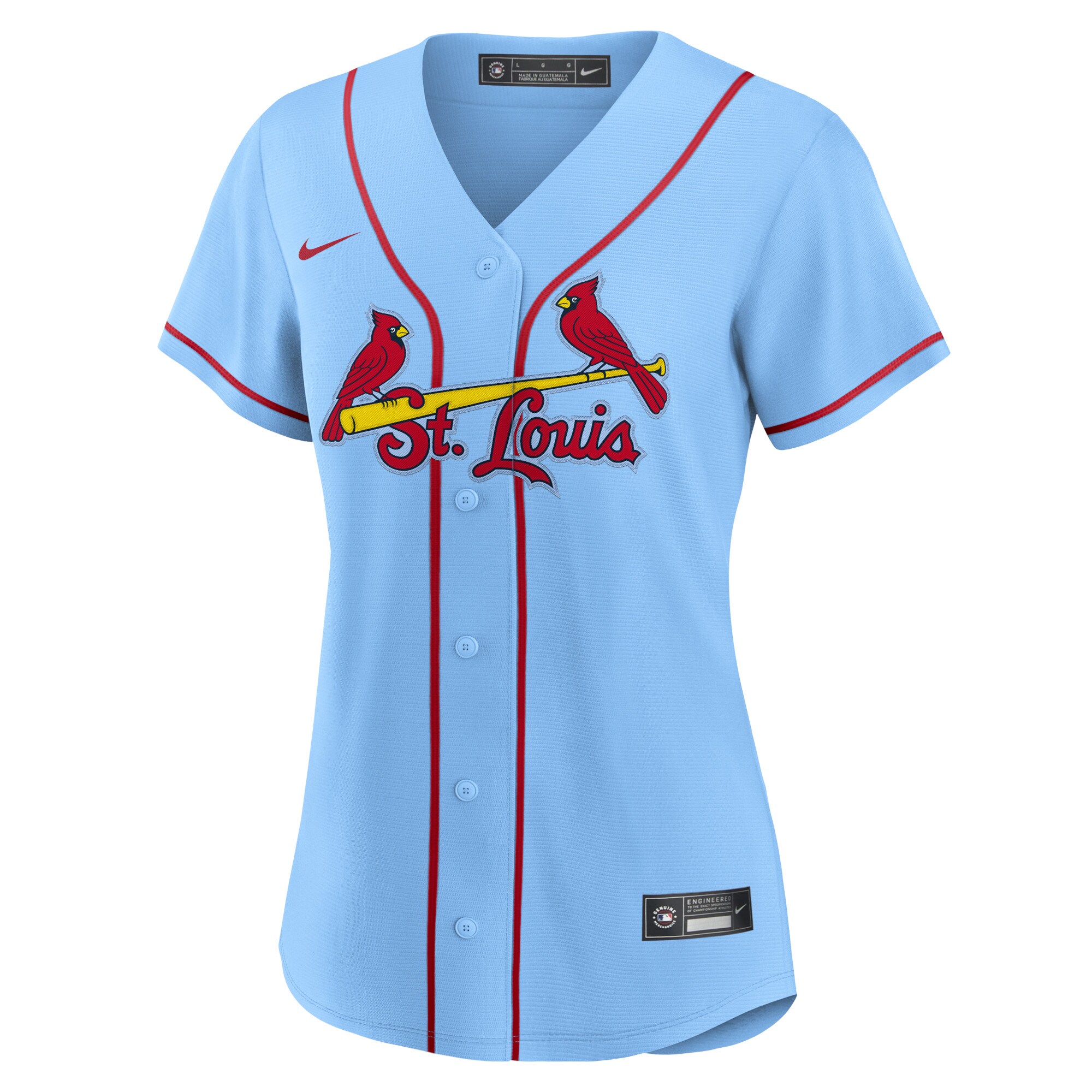 Yadier Molina St.Louis Cardinals  Women's Alternate Replica Player Jersey - Light Blue
