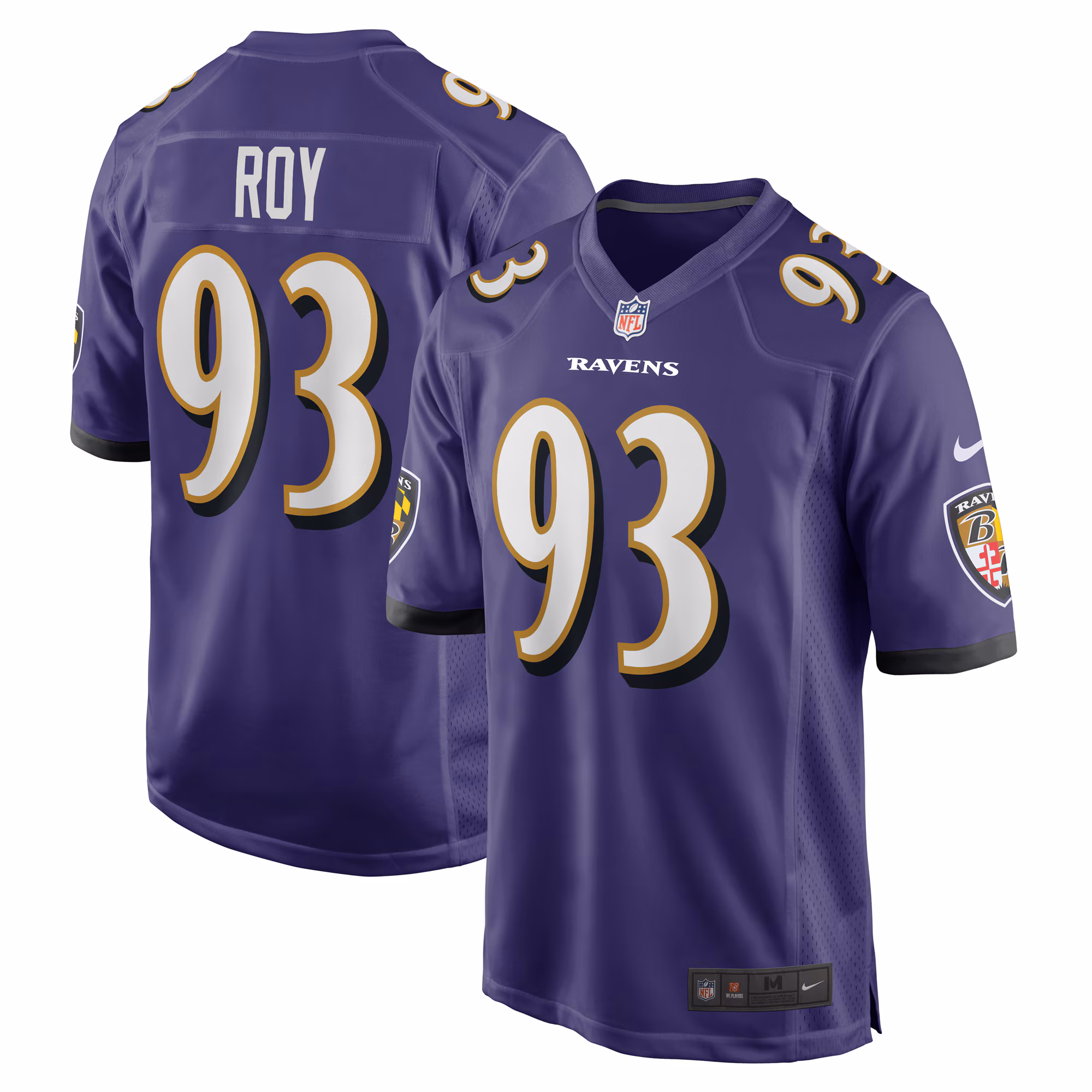Bravvion Roy Baltimore Ravens  Game Jersey -  Purple