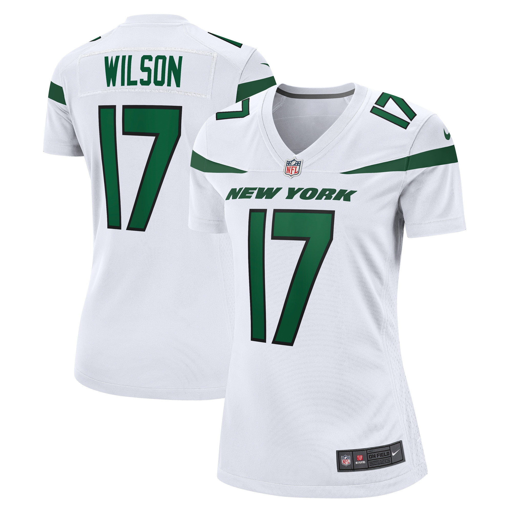 Garrett Wilson New York Jets  Women's Game Player Jersey - White