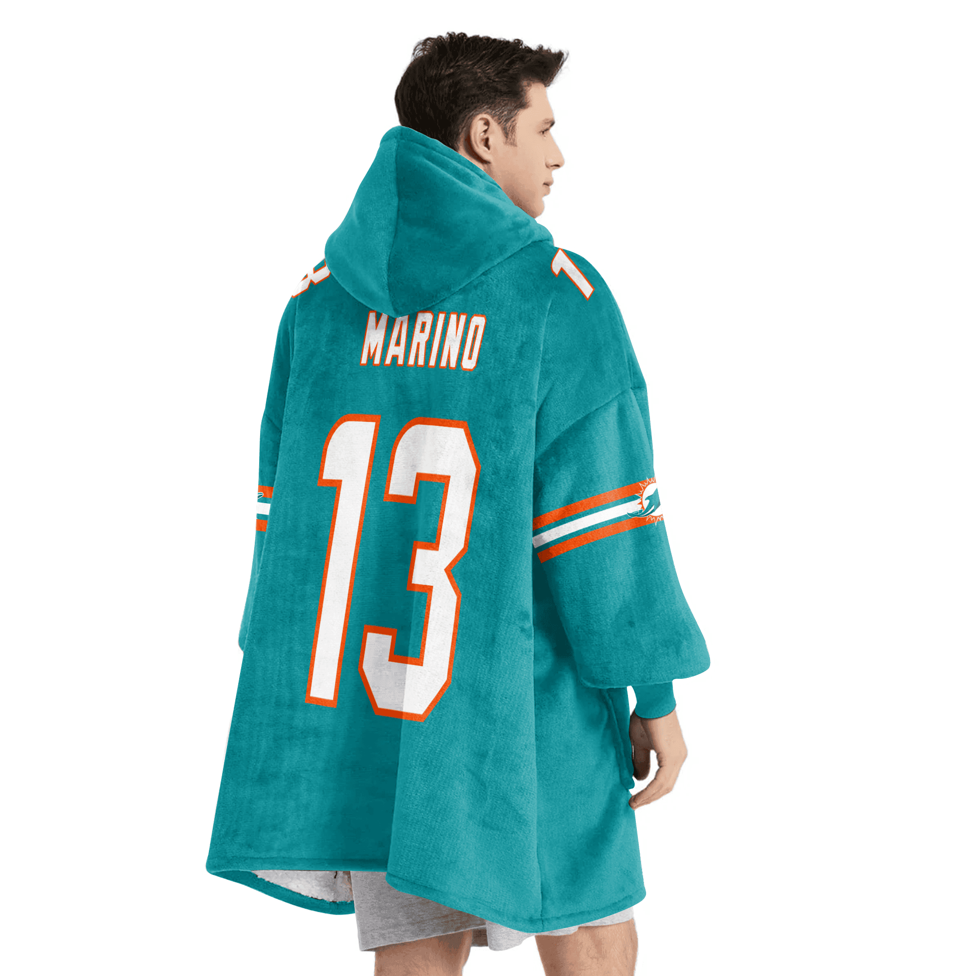 Adult 13 Miami Football Unisex Blanket Hoodie