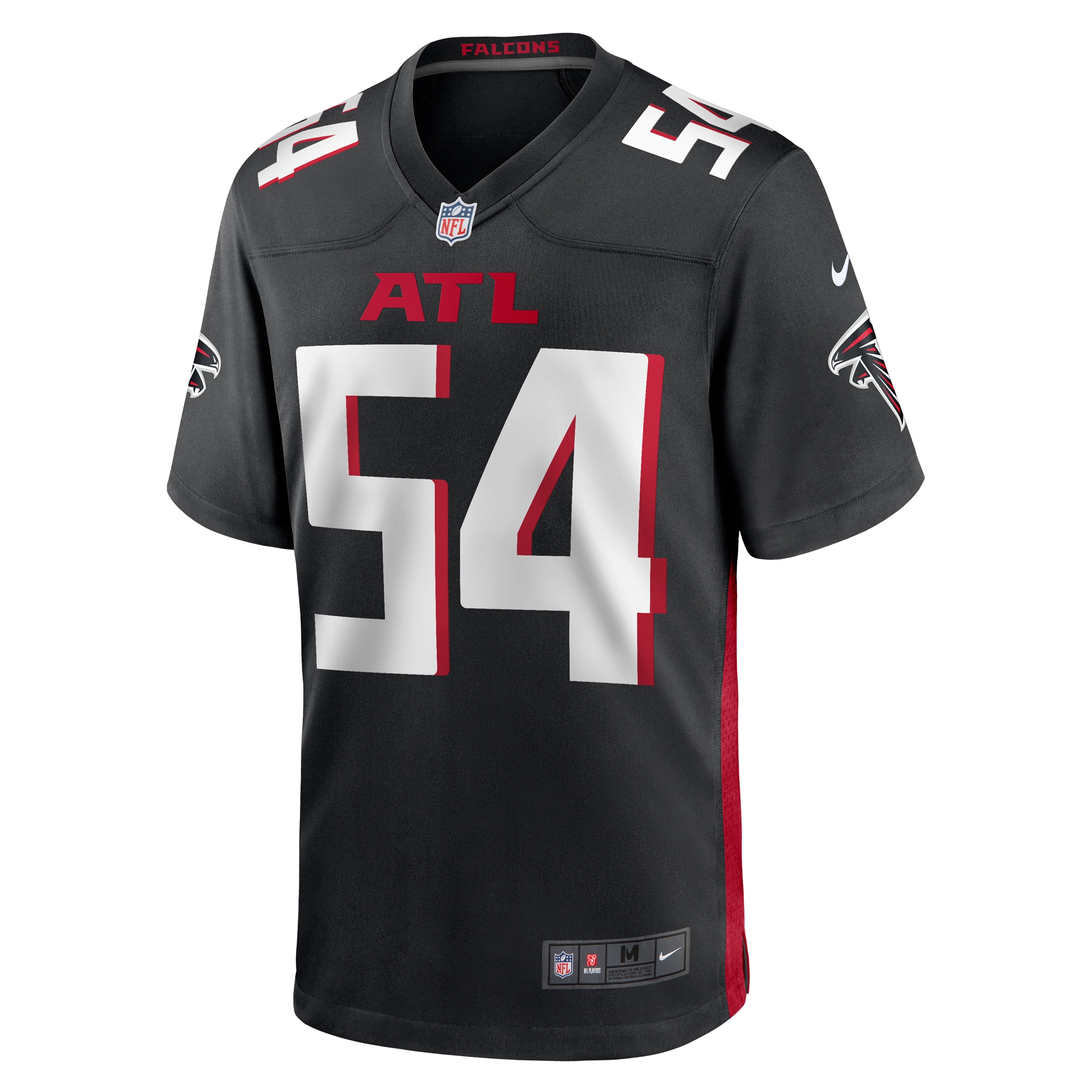 Justin Shaffer Atlanta Falcons  Game Jersey -  Black