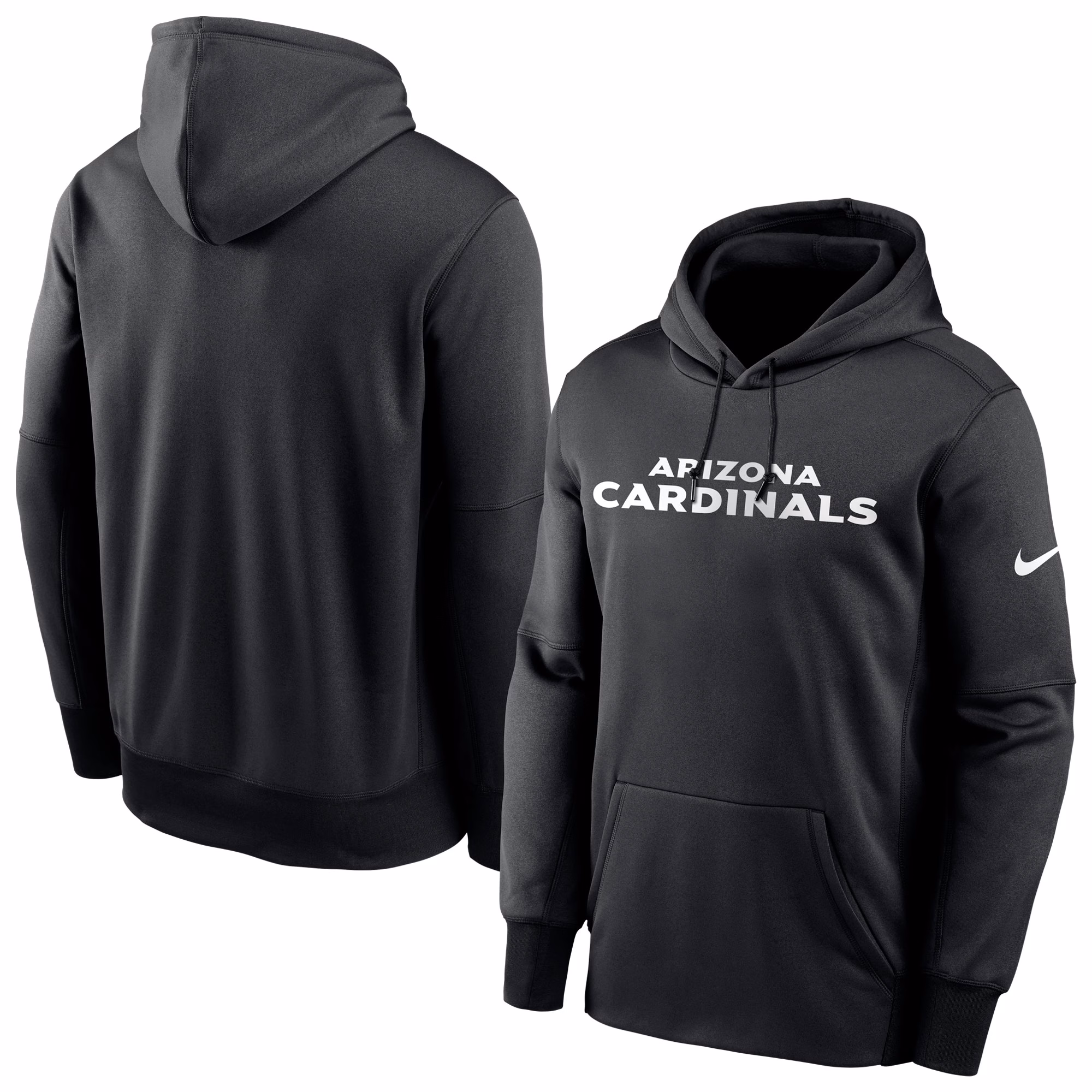 Arizona Cardinals Fan Gear Wordmark Performance Pullover Hoodie - Black