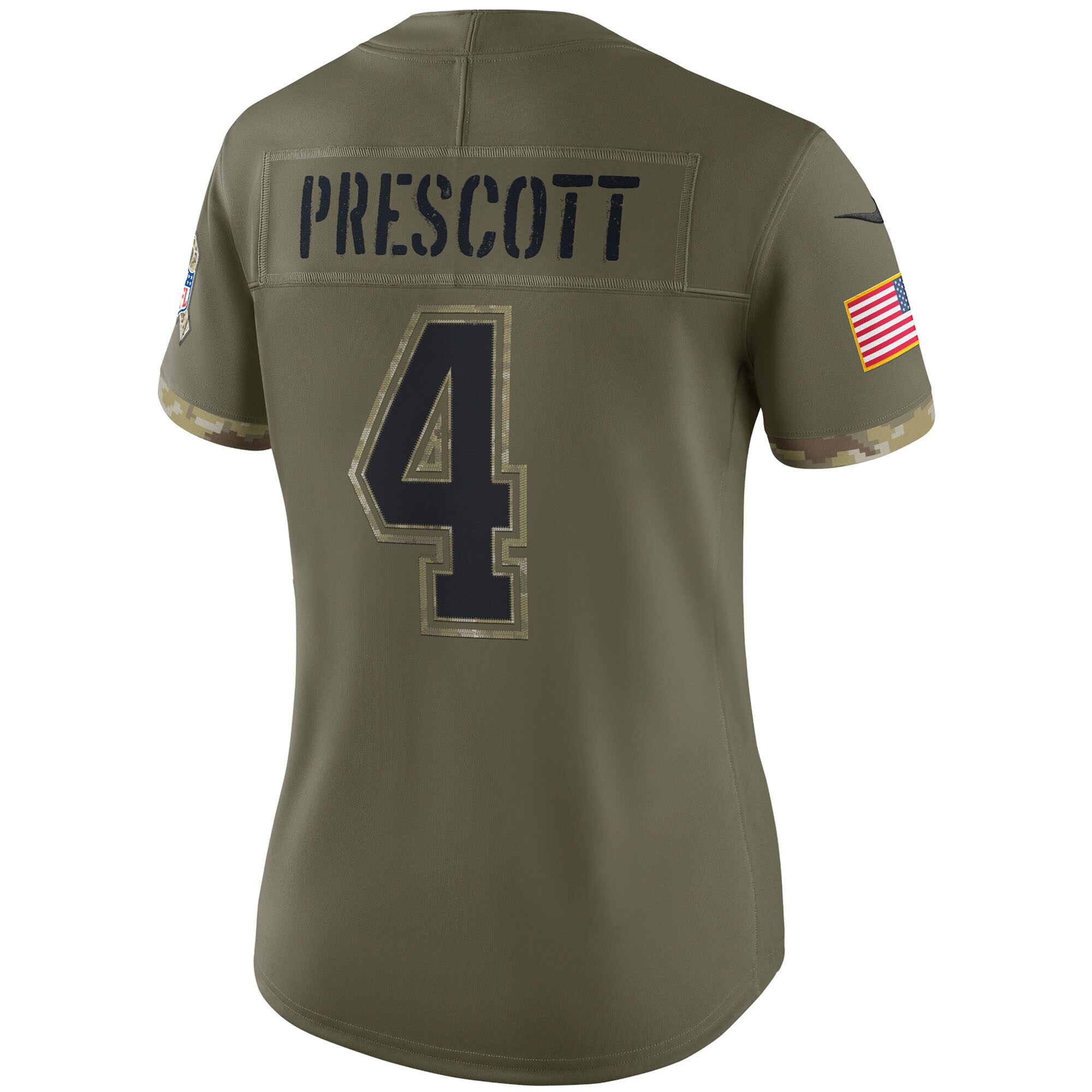 Dak Prescott Dallas Cowboys  Women's 2022 Salute To Service Limited Jersey - Olive