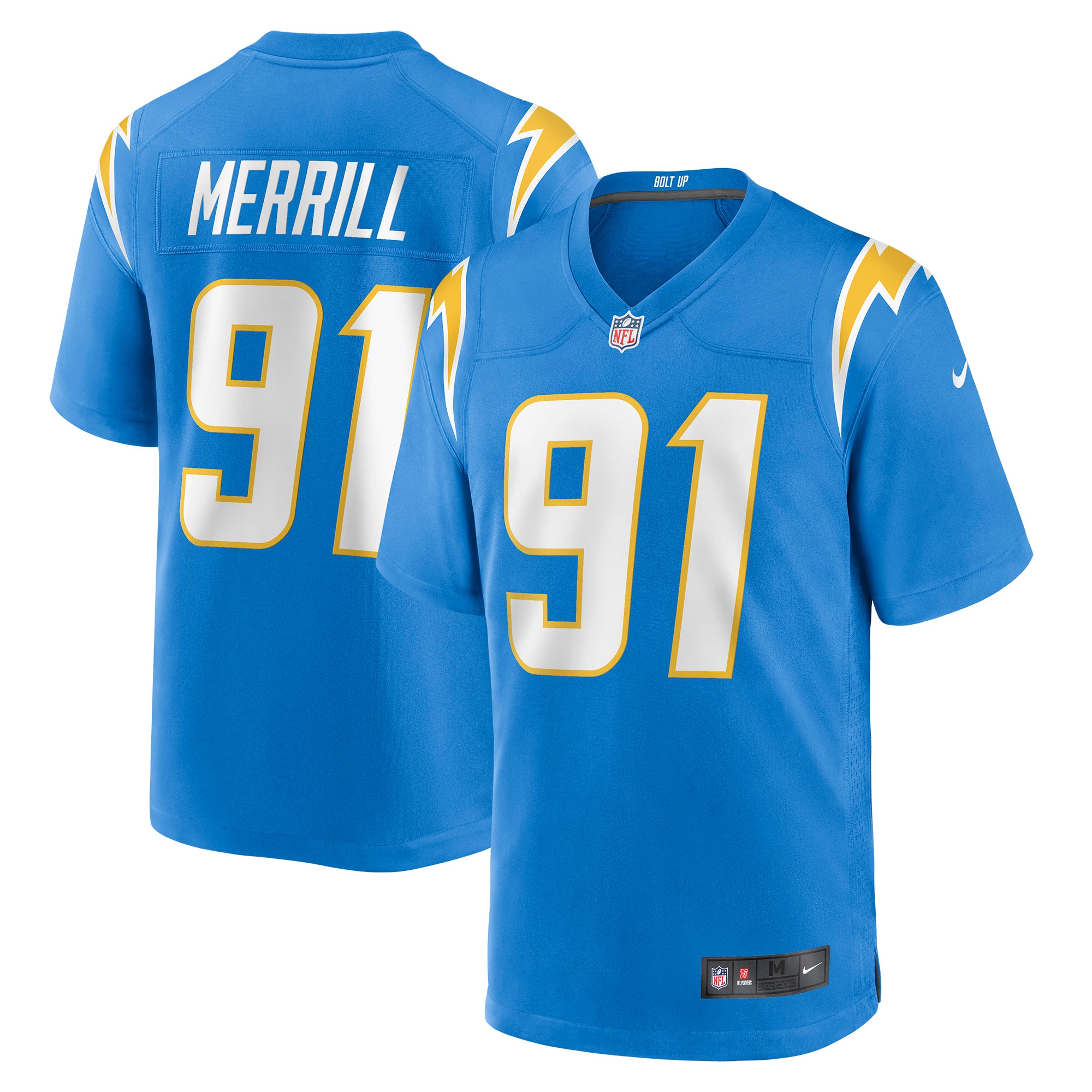 Forrest Merrill Los Angeles Chargers  Player Game Jersey - Powder Blue