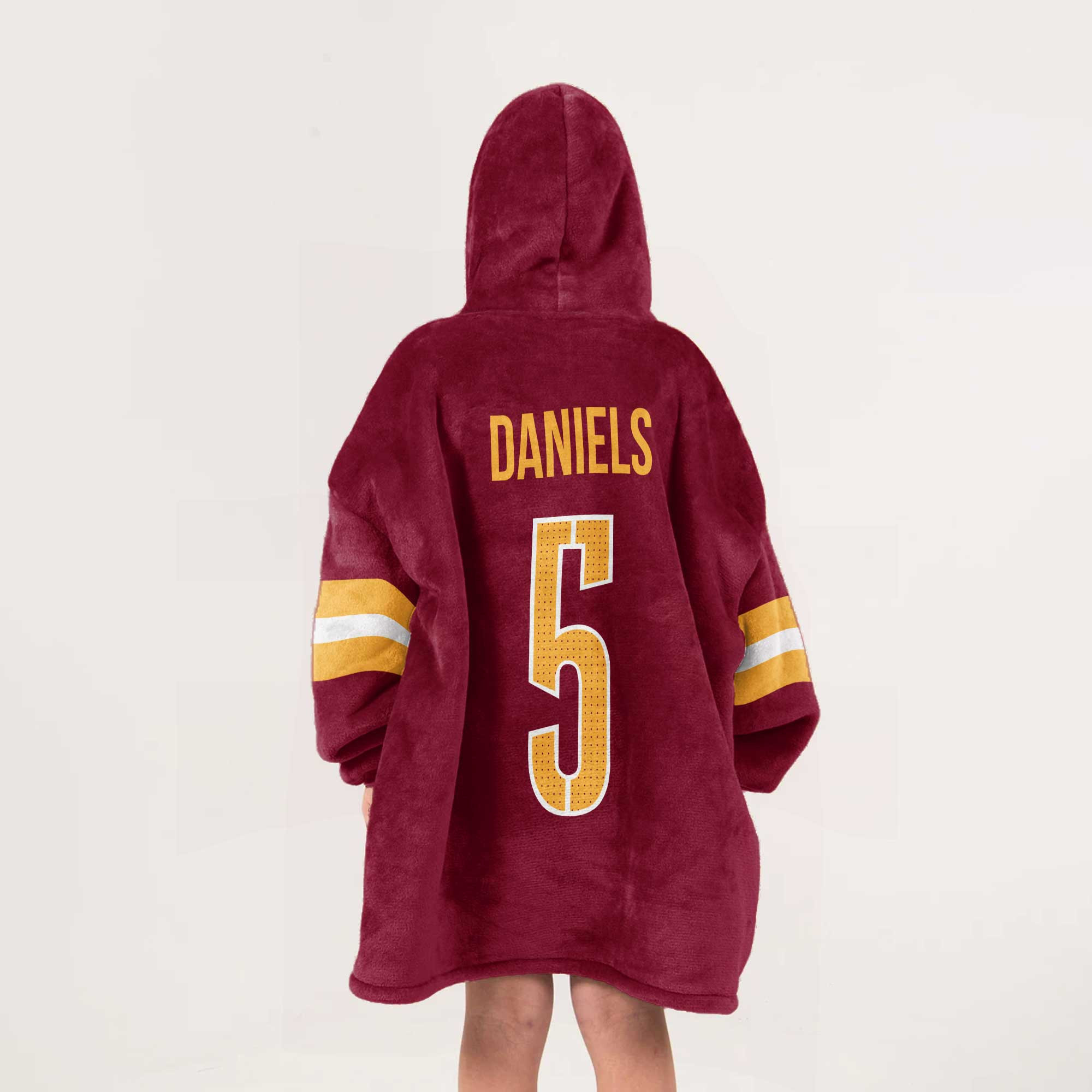 Adult 5 Washington Football Unisex Blanket Hoodie