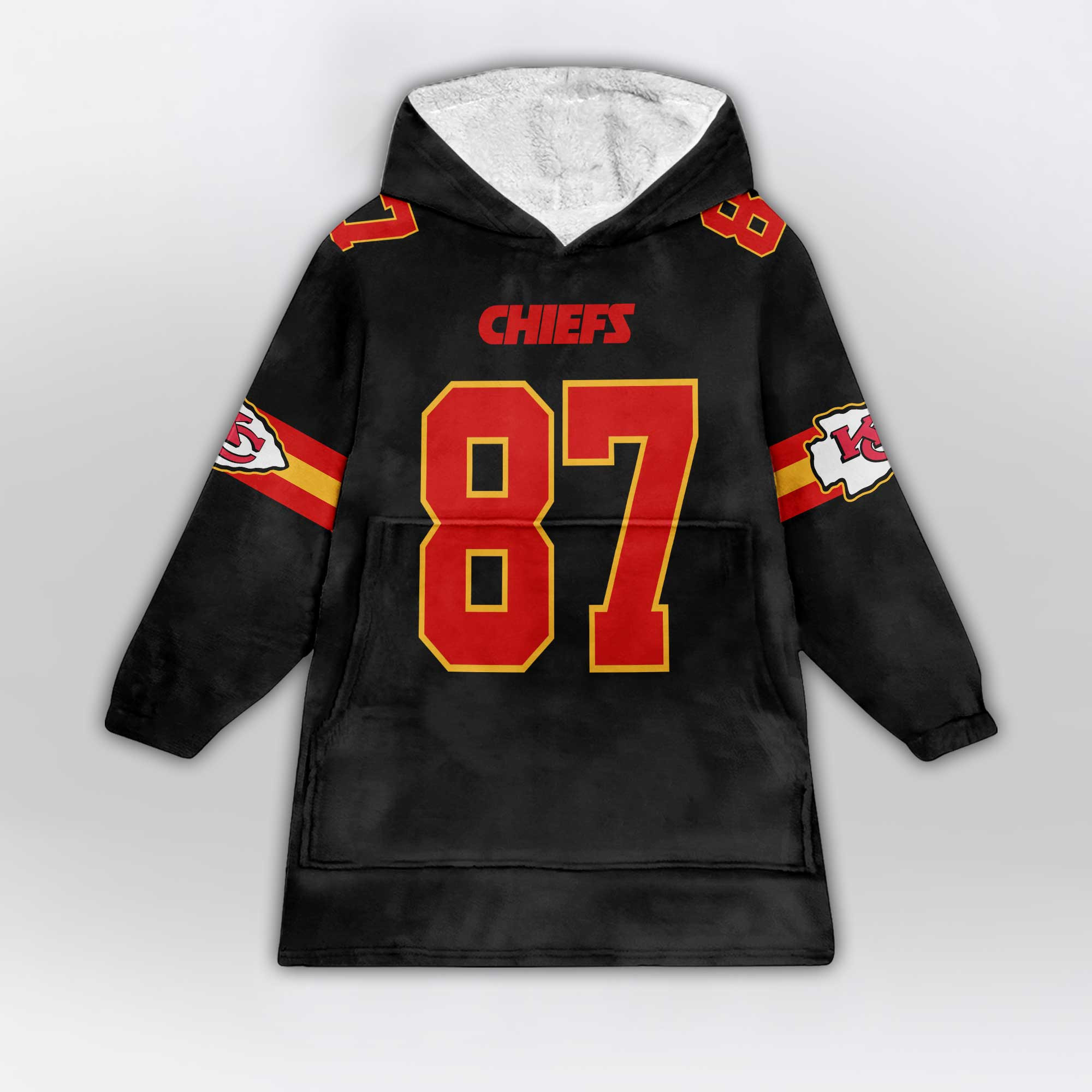 Kid 87 Kansas City Football Unisex Blanket Hoodie