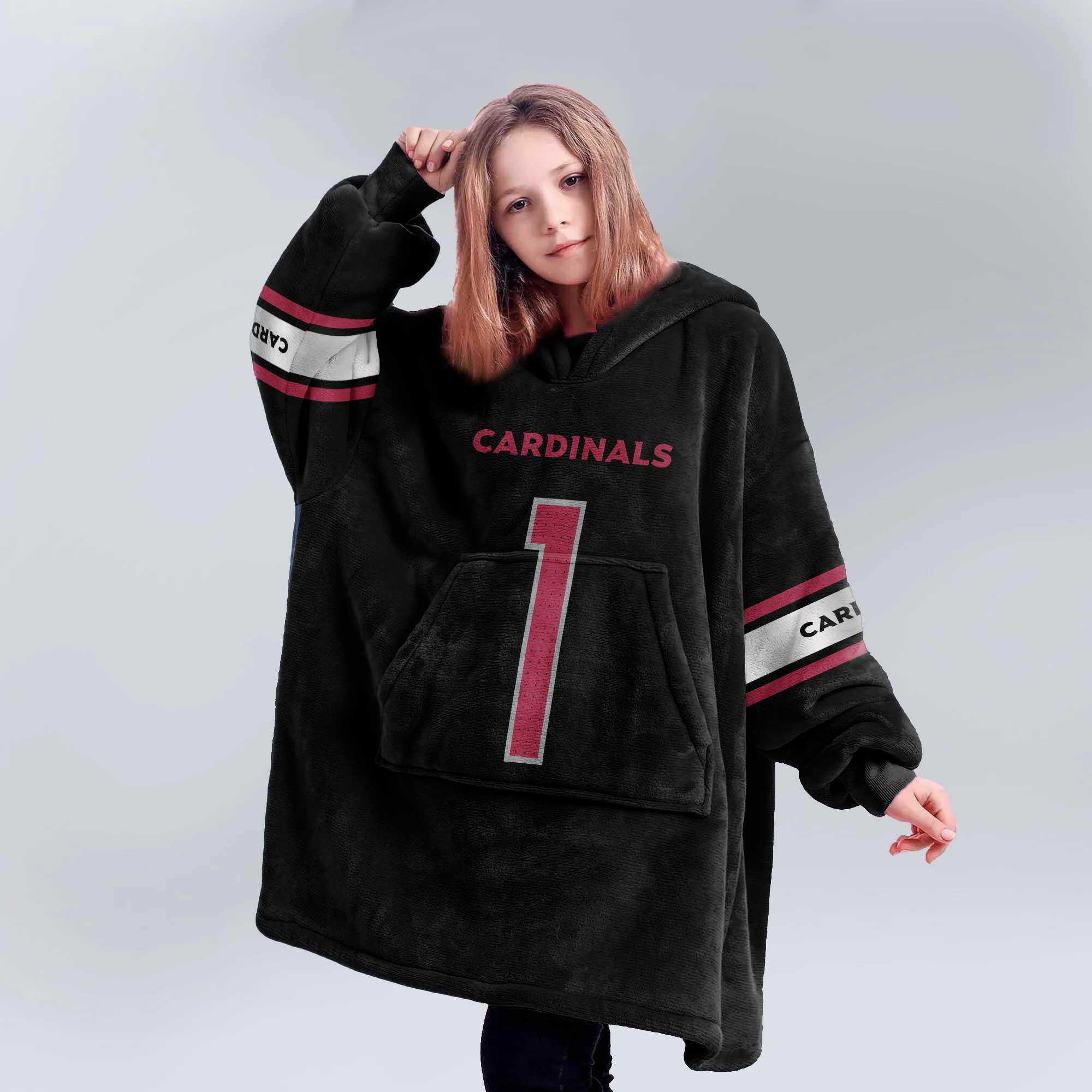 Adult 1 Arizona Cardinals Football Unisex Blanket Hoodie