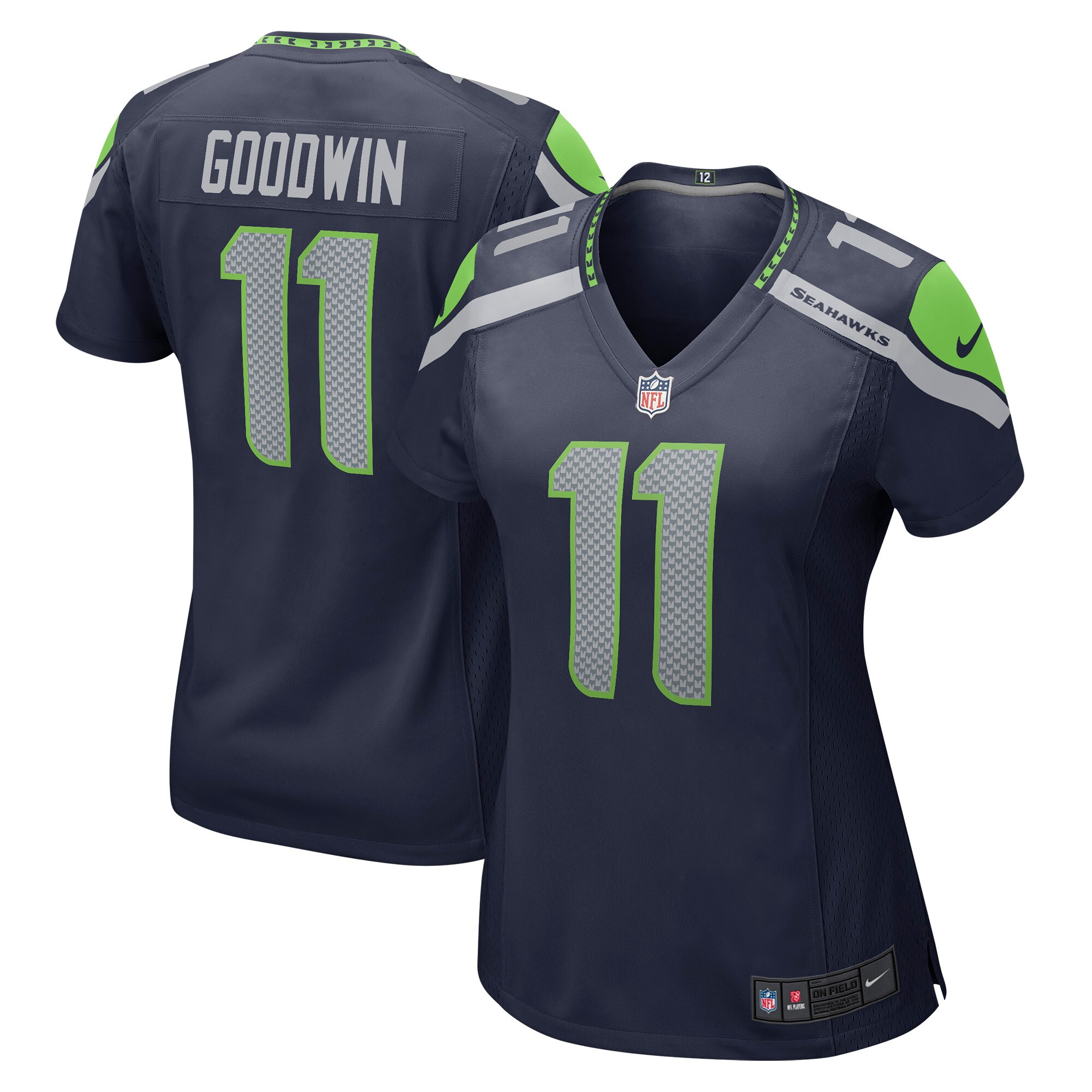 Marquise Goodwin Seattle Seahawks  Women's Home Game Player Jersey - College Navy