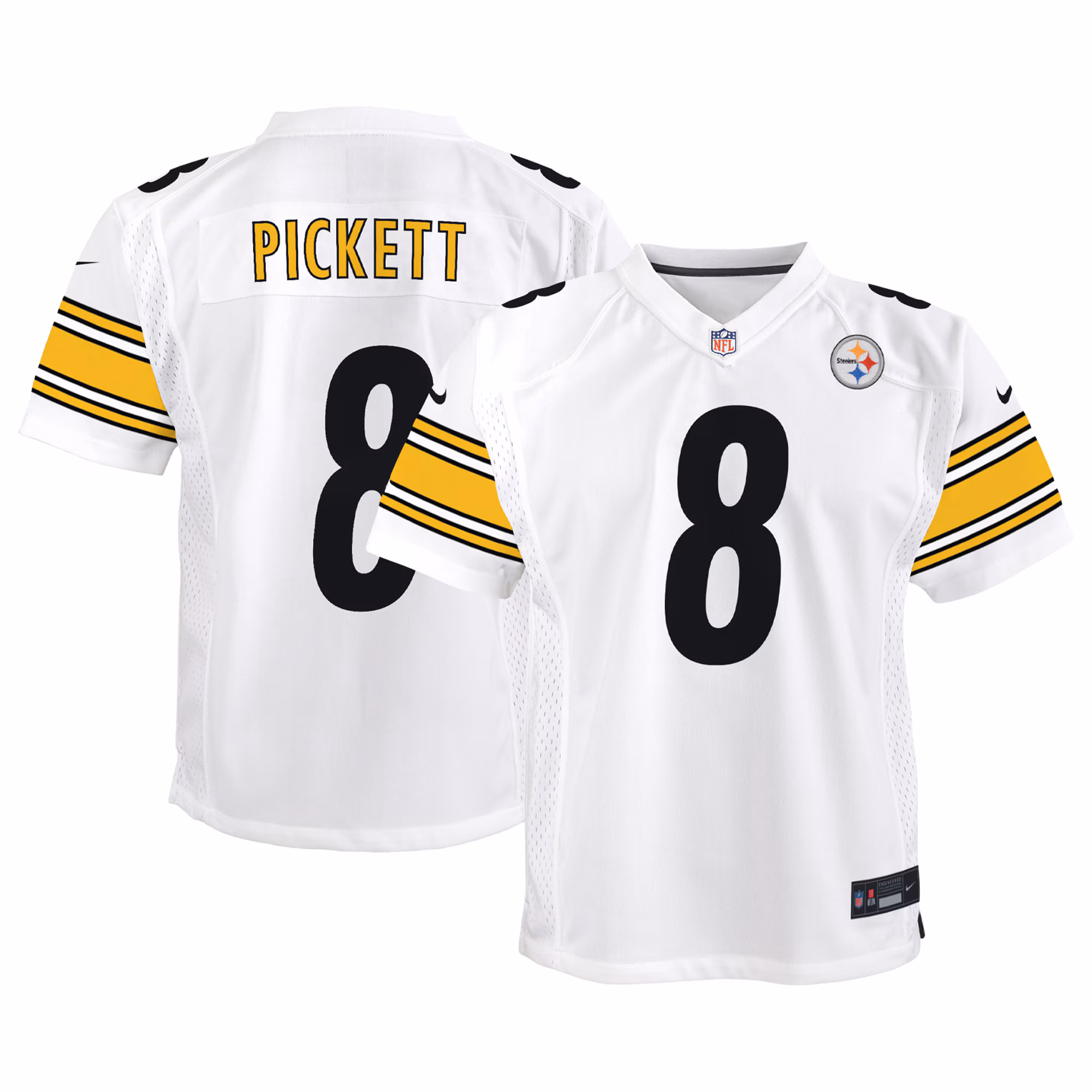 Kenny Pickett Pittsburgh Steelers Youth Game Jersey - White