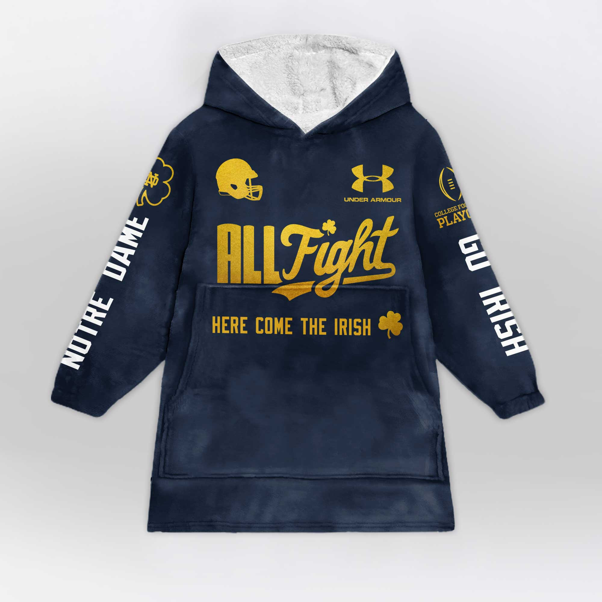 Adult Champions Notre Dame Football Unisex Blanket Hoodie