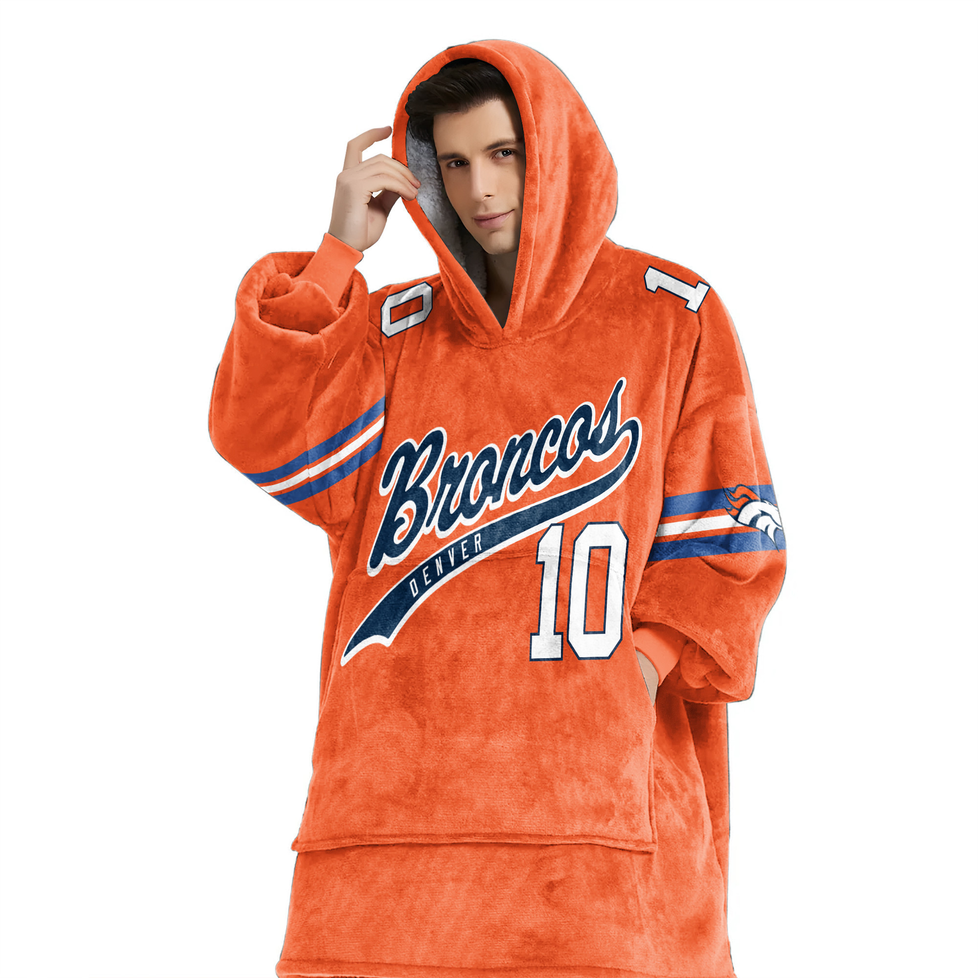 Adult B.N 10 Denver Football Unisex Blanket Hoodie