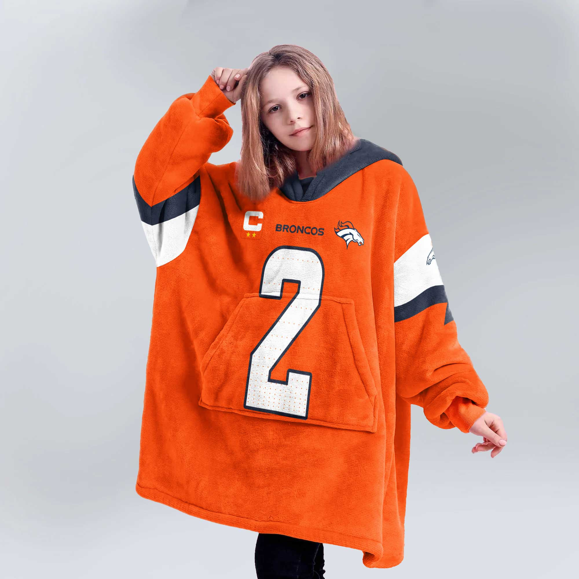 Kid P.S 2 Captain Denver Football Unisex Blanket Hoodie