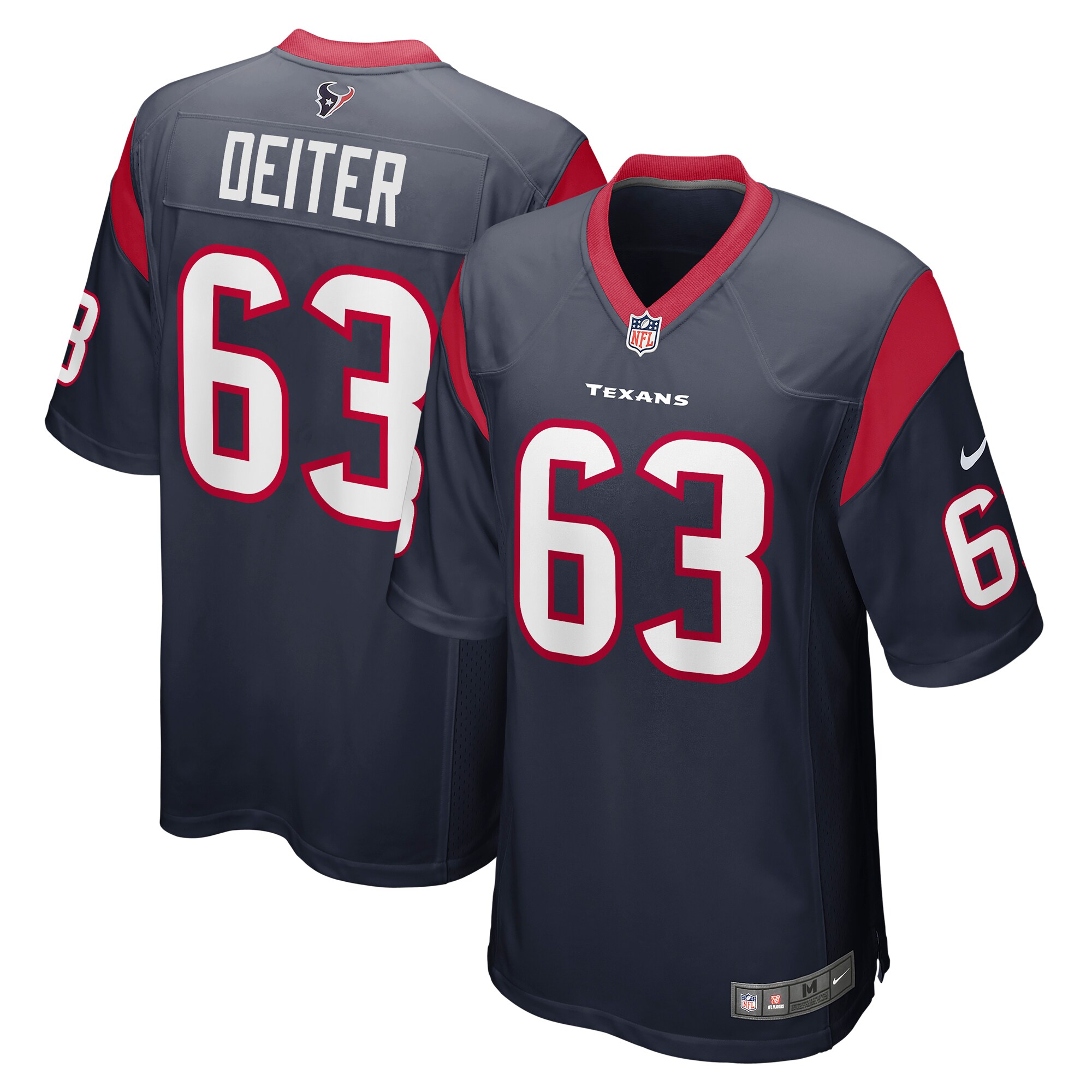 Michael Deiter Houston Texans  Team Game Jersey - Navy