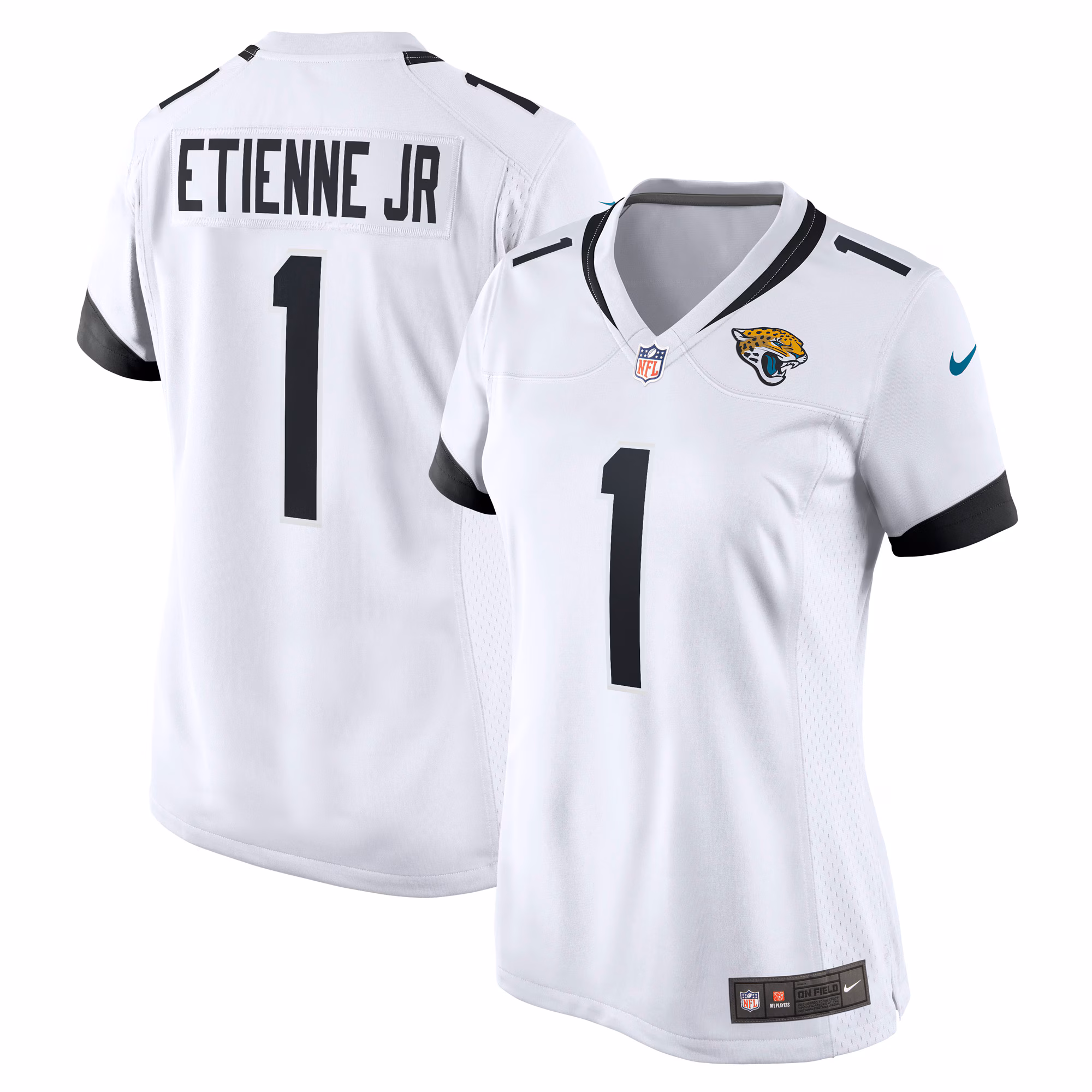 Travis Etienne Jr. Jacksonville Jaguars Women's Game Player Jersey - White