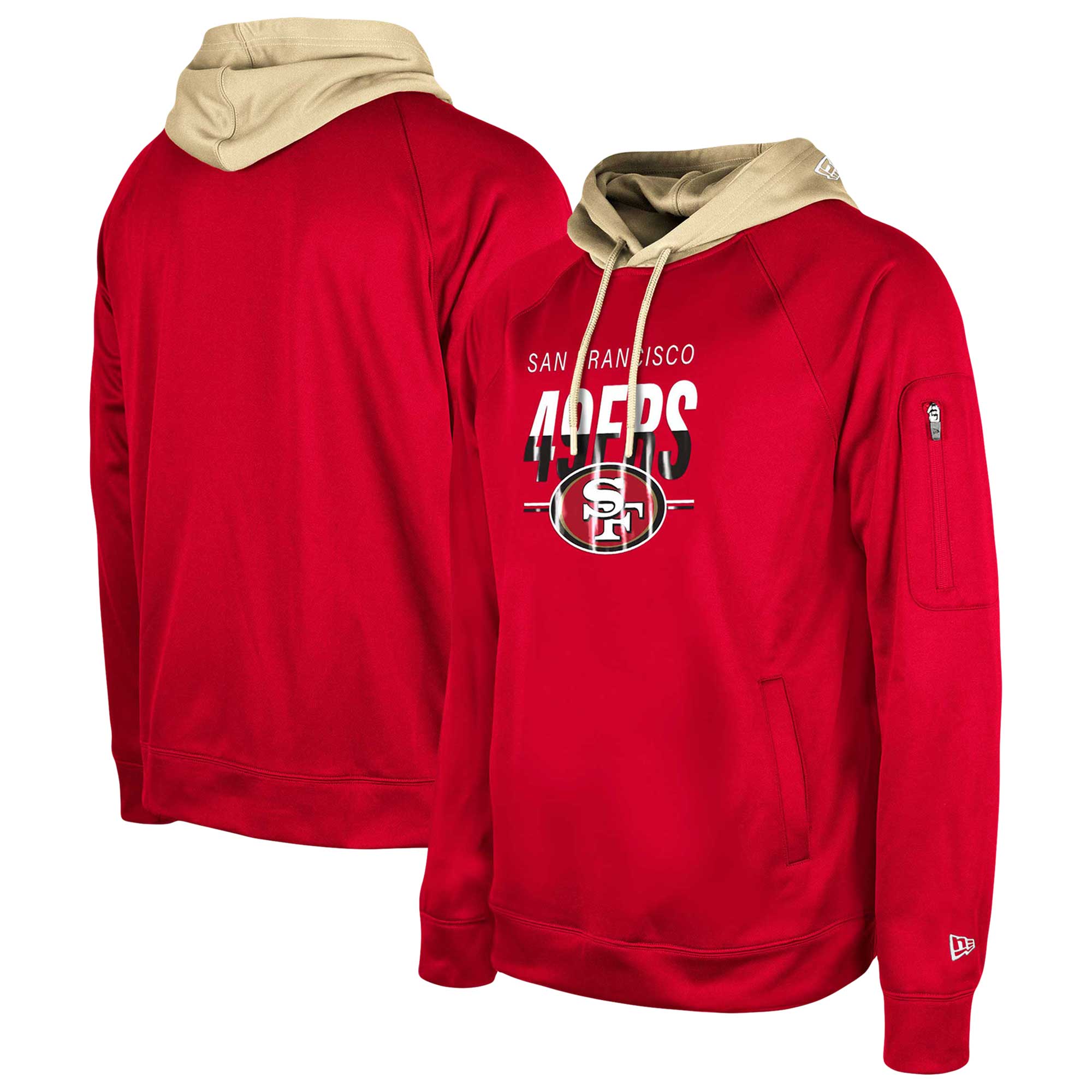 San Francisco 49ers 49ers  2023  Training Camp Raglan Pullover Hoodie - Scarlet