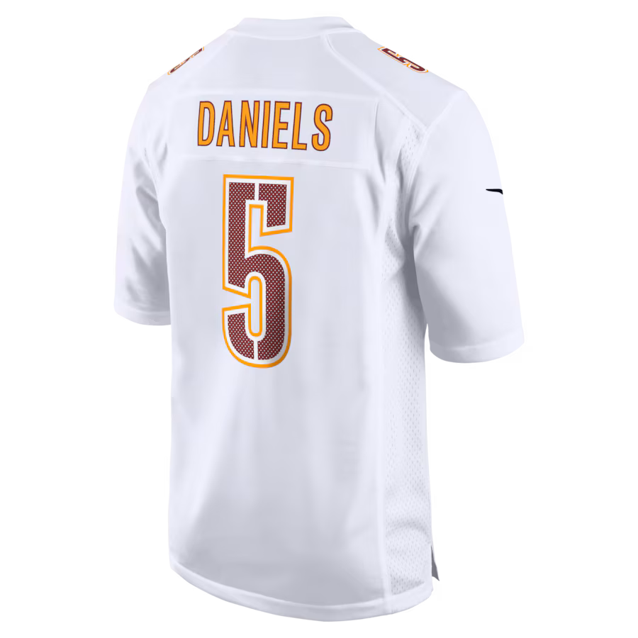 Men's Jayden Daniels Tundra #5 White Washington Commanders Fashion Jersey