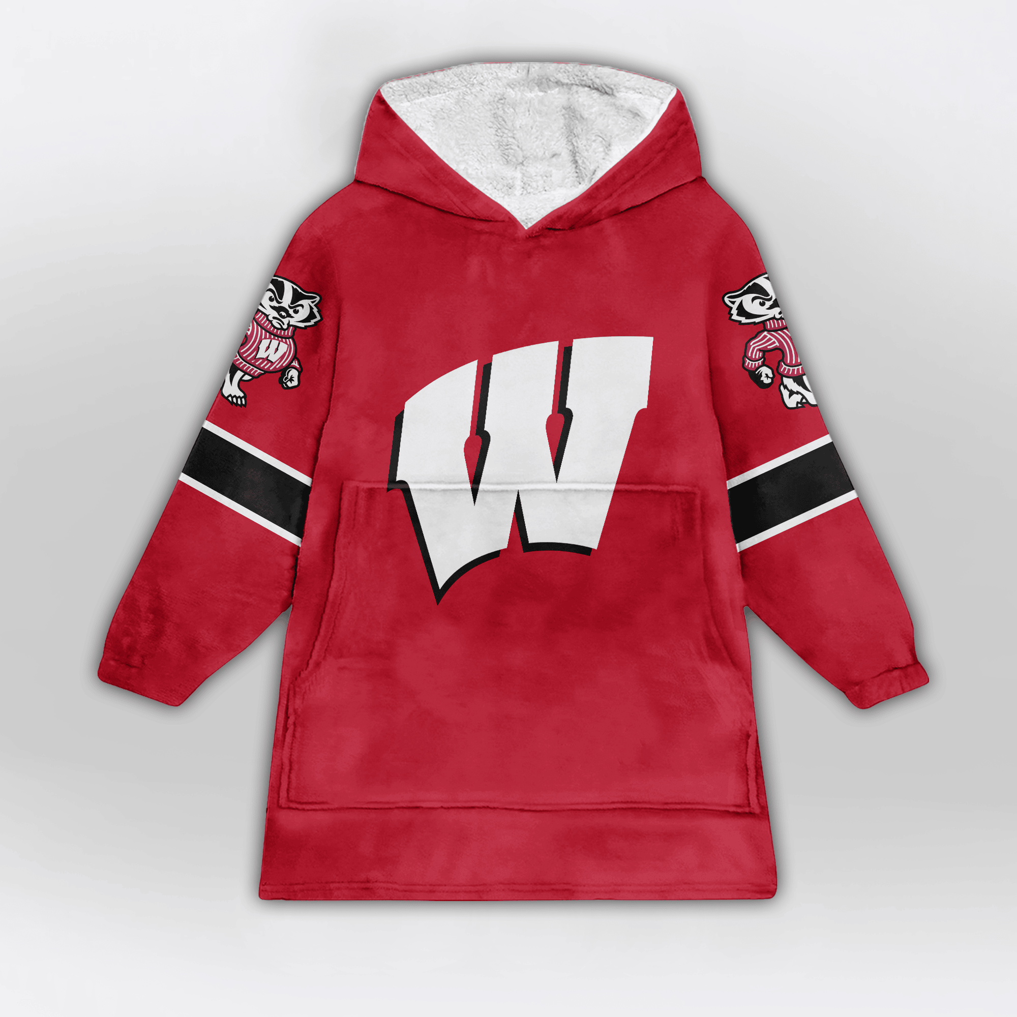 Kid #1 Wisconsin Football Unisex Blanket Hoodie