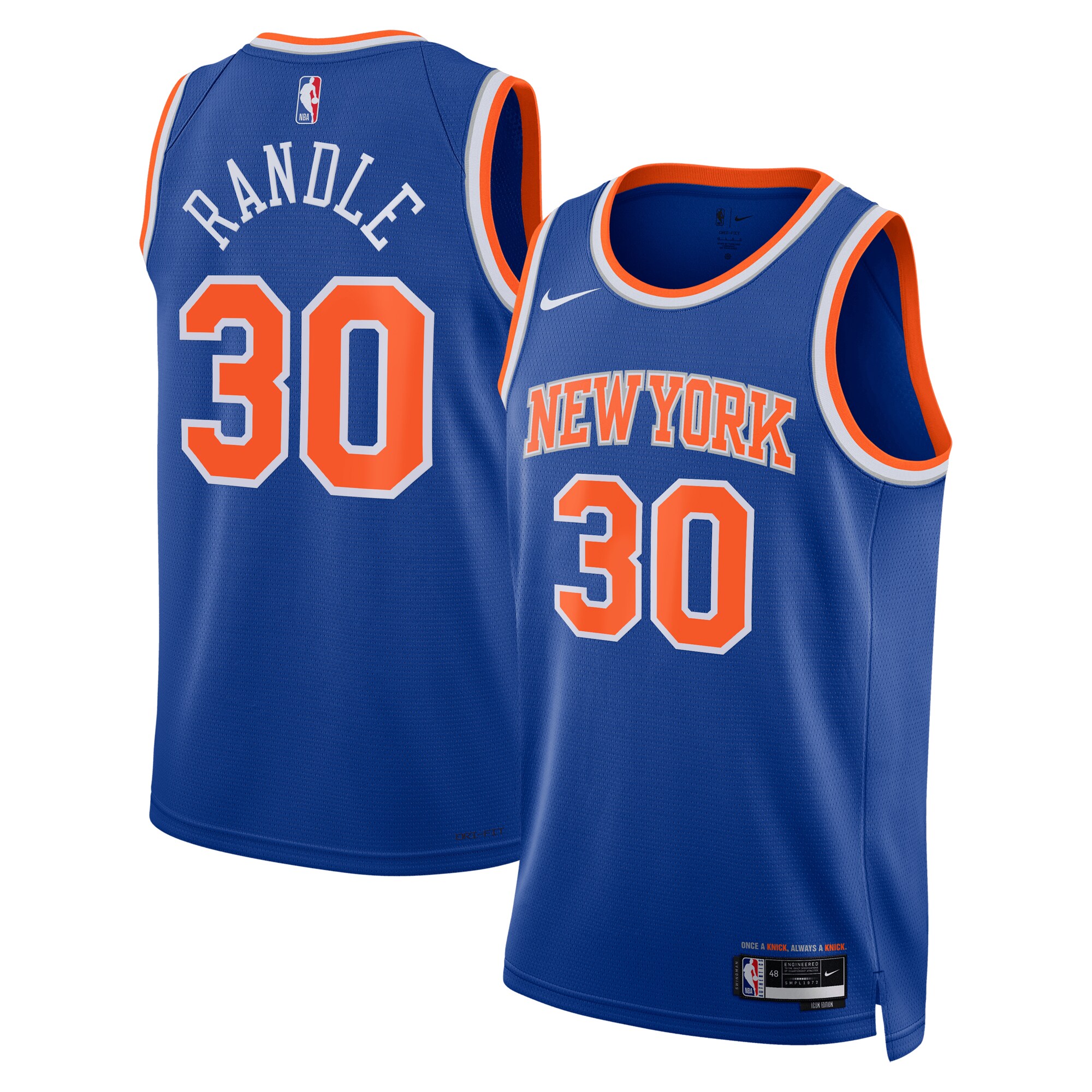 Julius Randle New York Knicks Unisex Swingman Jersey - Icon Edition - Blue