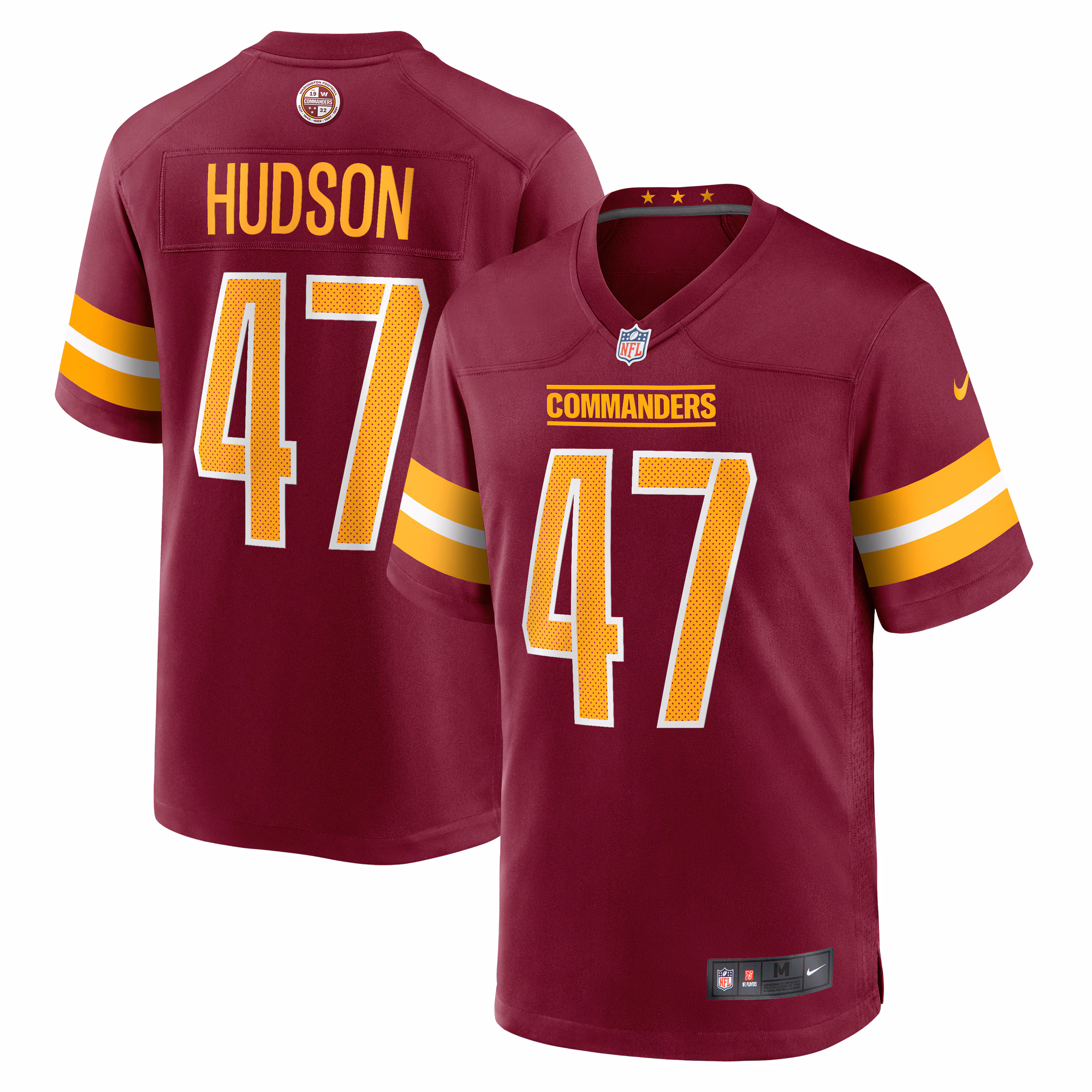 Khaleke Hudson Washington Commanders  Game Jersey -  Burgundy