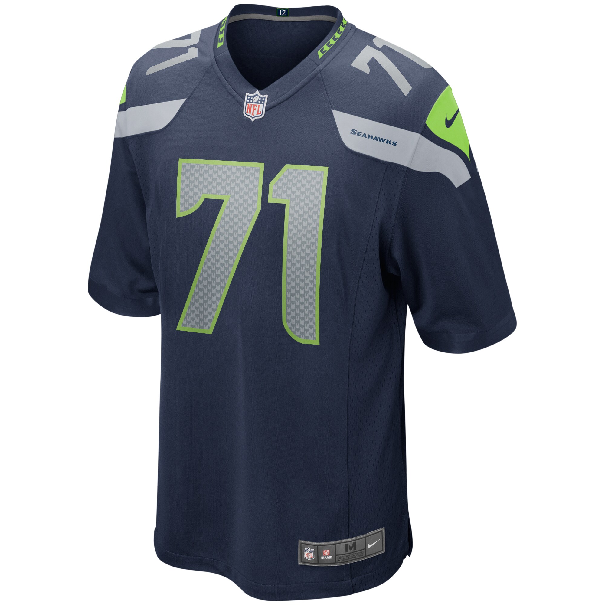 Walter Jones Seattle Seahawks Game Retired Player Jersey - College Navy