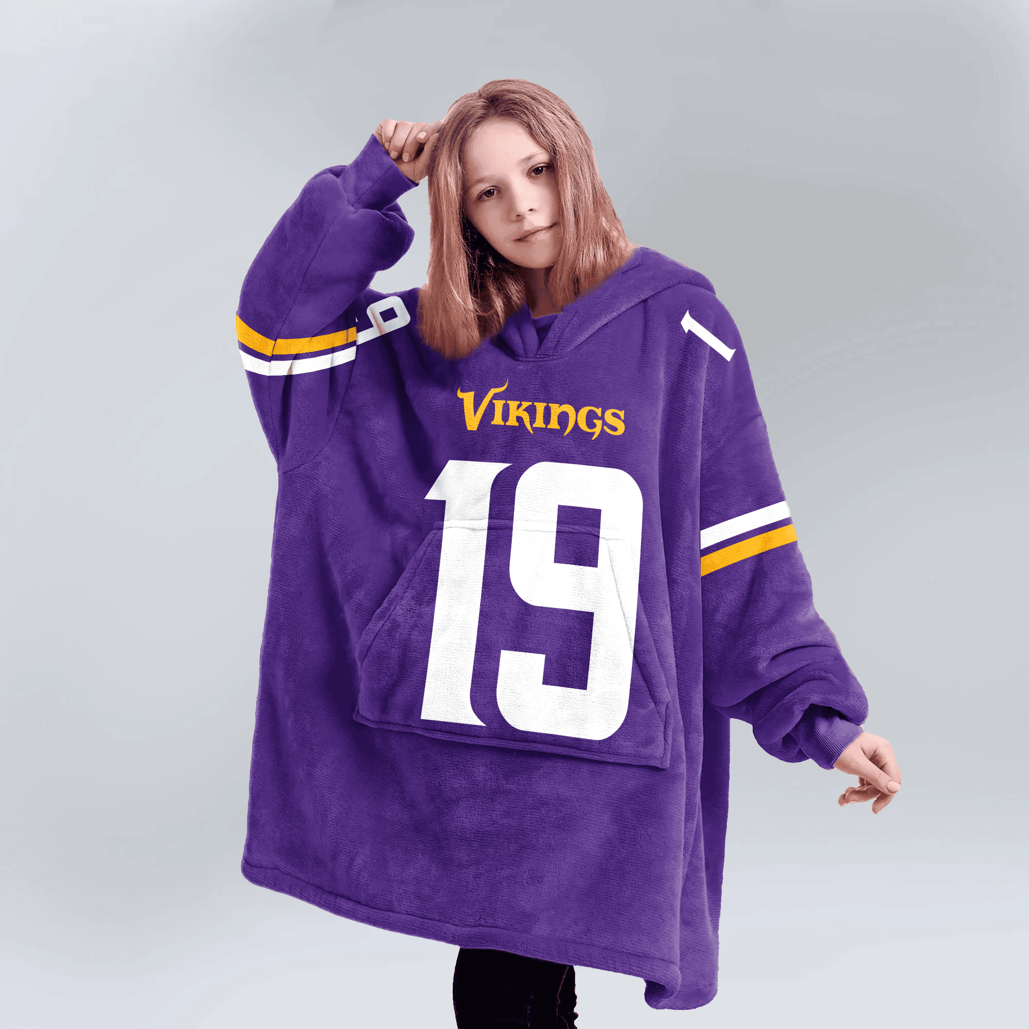 Kid 19 Minnesota Football Unisex Blanket Hoodie