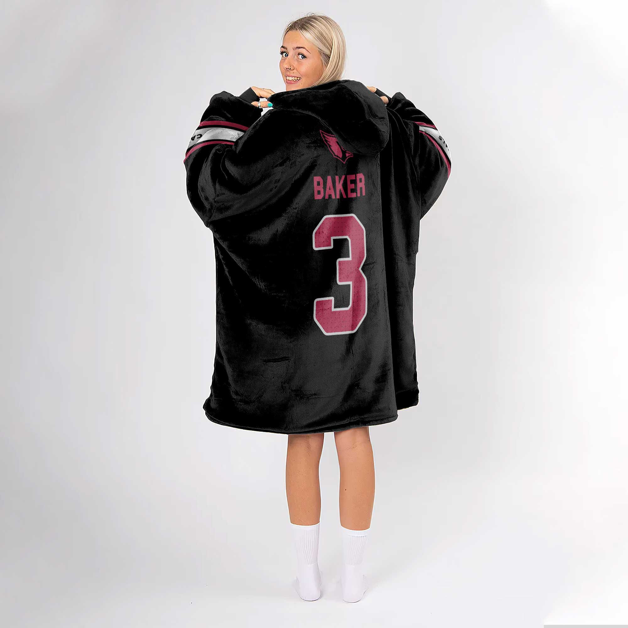 Adult 3 Arizona Football Unisex Blanket Hoodie