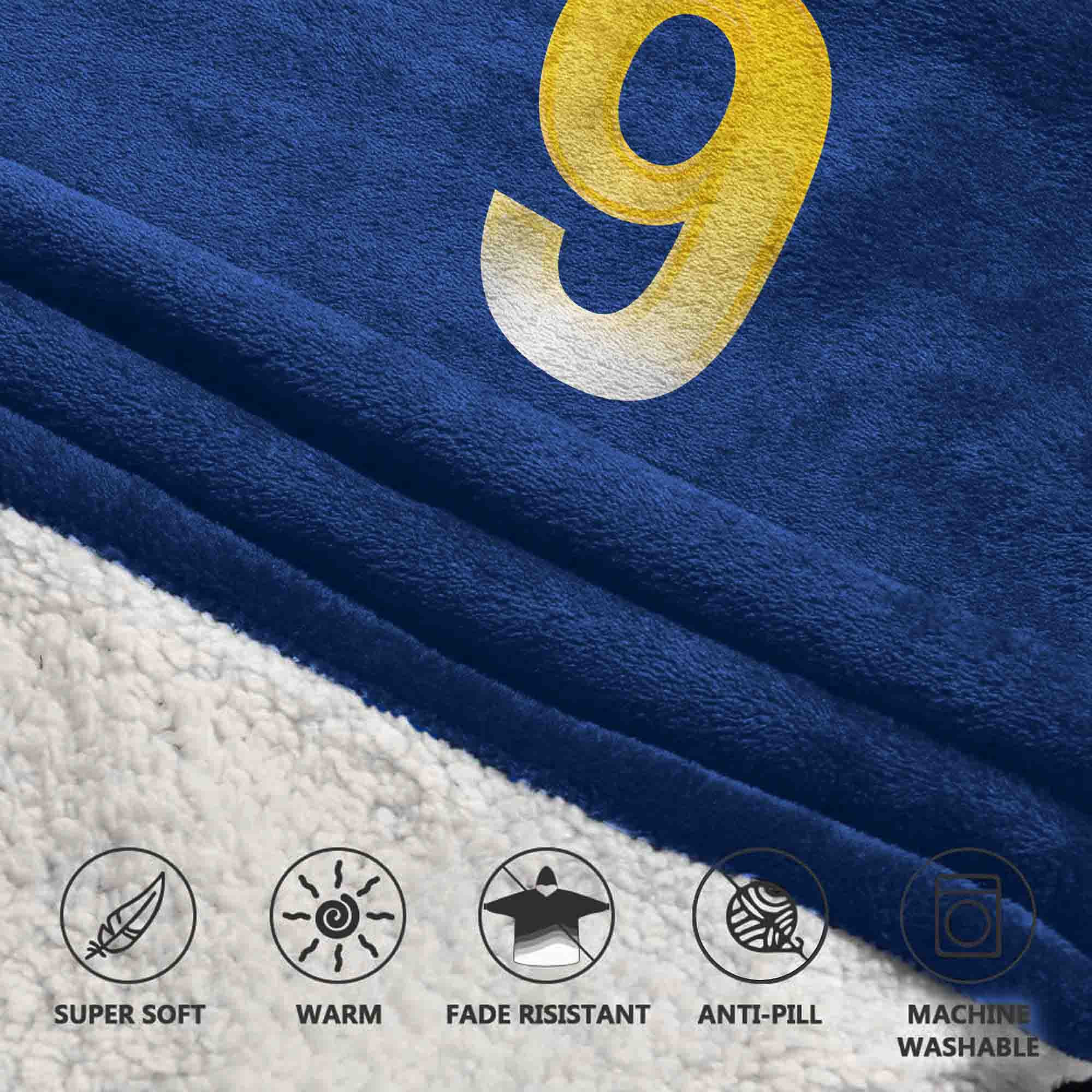 Adult MS 9 Los Angeles Football Unisex Blanket Hoodie