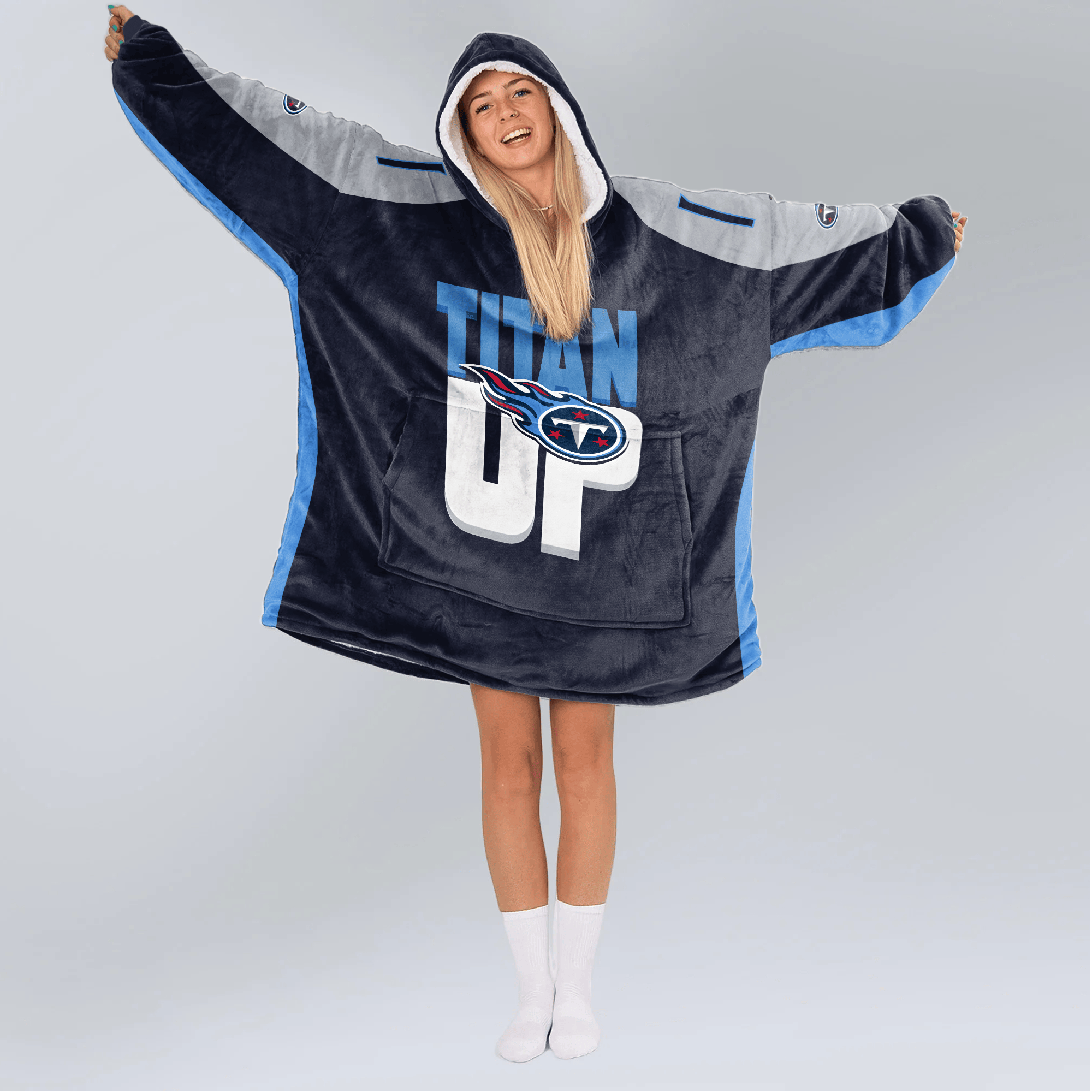 Titan Up Tennessee Football Unisex Blanket Hoodie