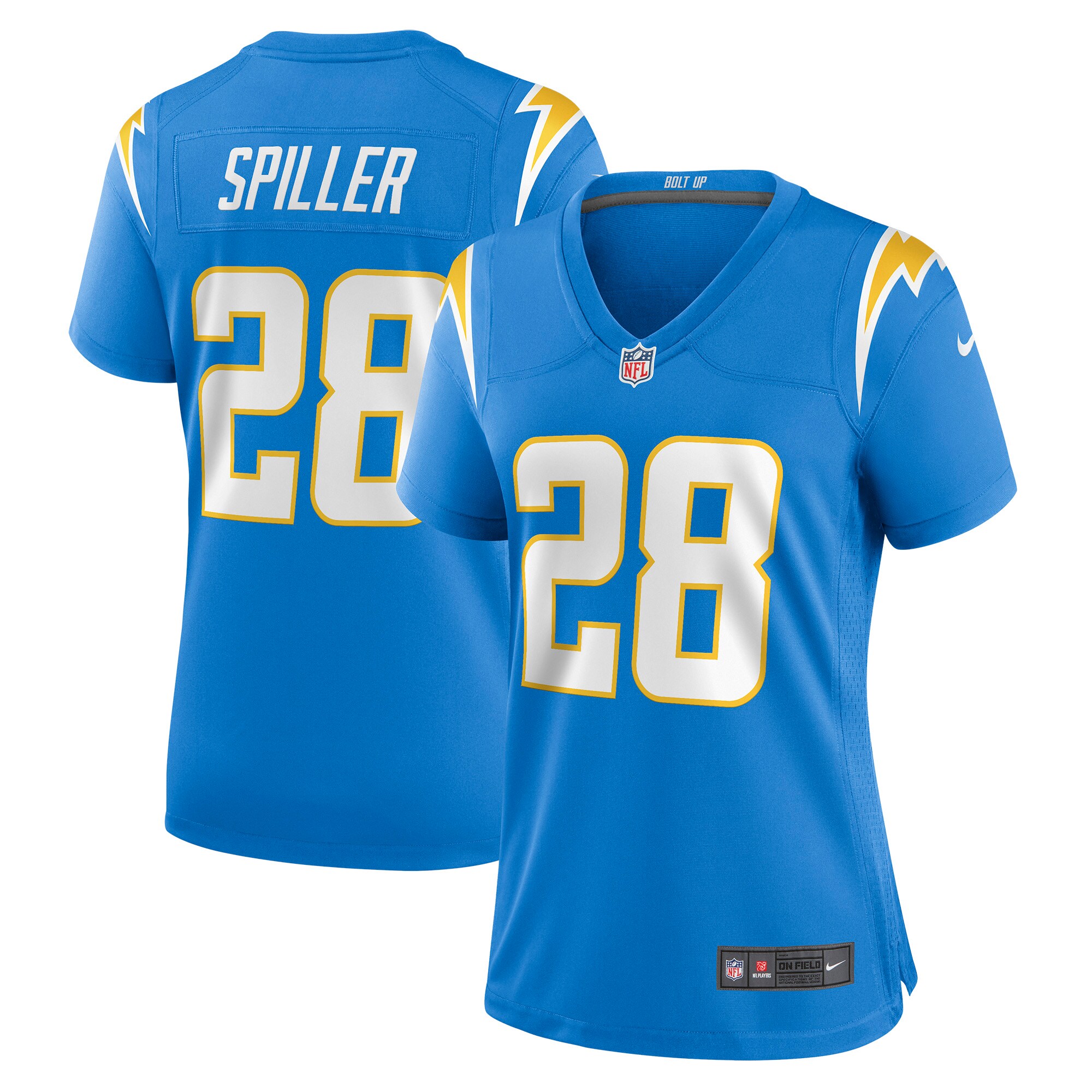 Isaiah Spiller Los Angeles Chargers Women's Game Jersey - Powder Blue