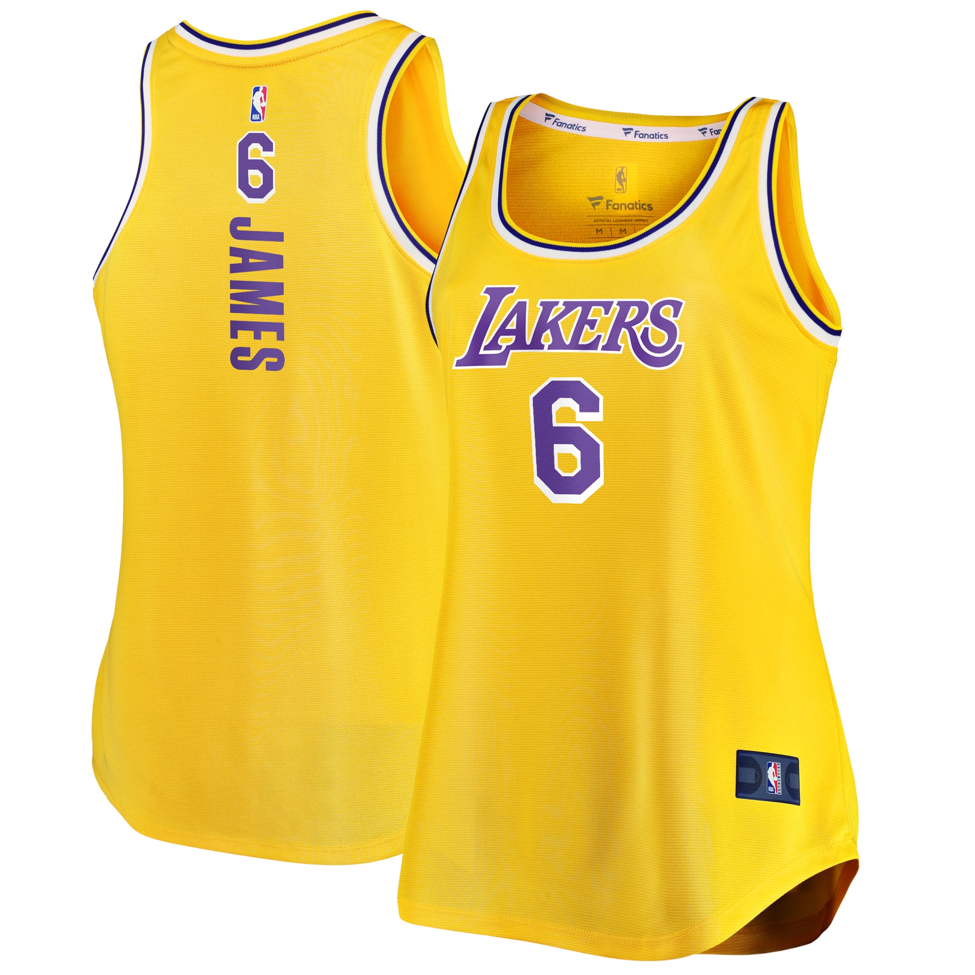 LeBron James Los Angeles Lakers  Women's 2021/22 Fast Break Tank Jersey - Icon Edition - Gold