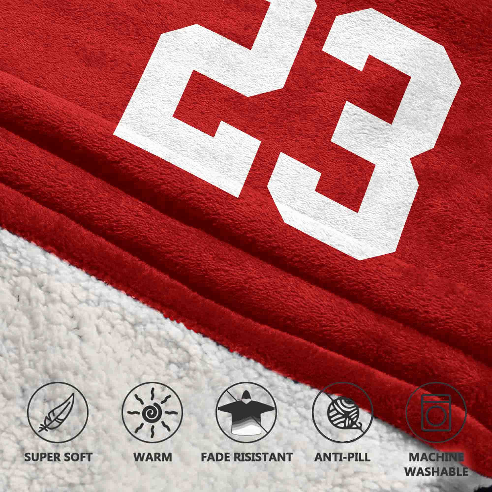 Adult C.M 23 San Francisco 49ers Football Unisex Blanket Hoodie