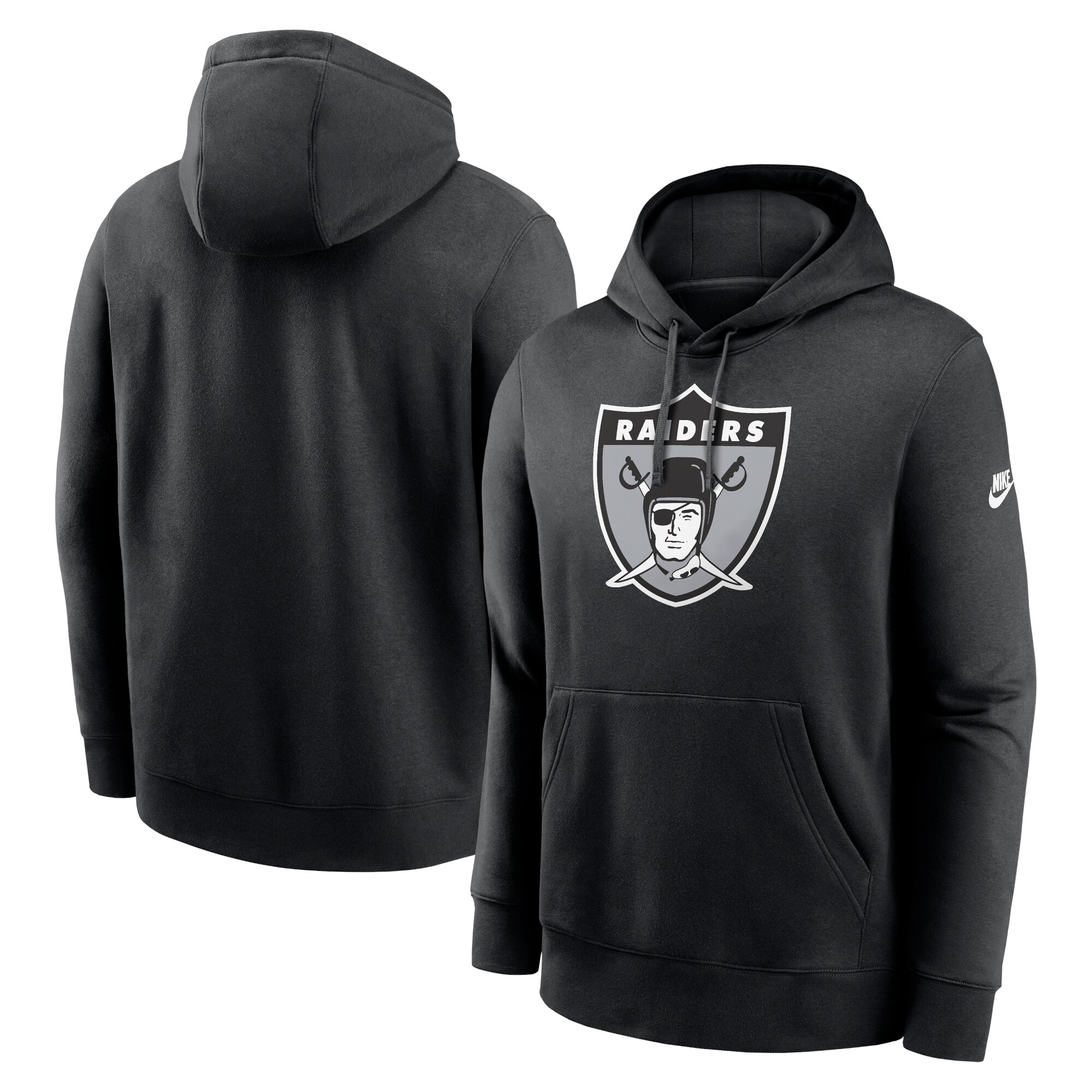 Las Vegas Raiders Rewind Club Logo Pullover Hoodie - Black