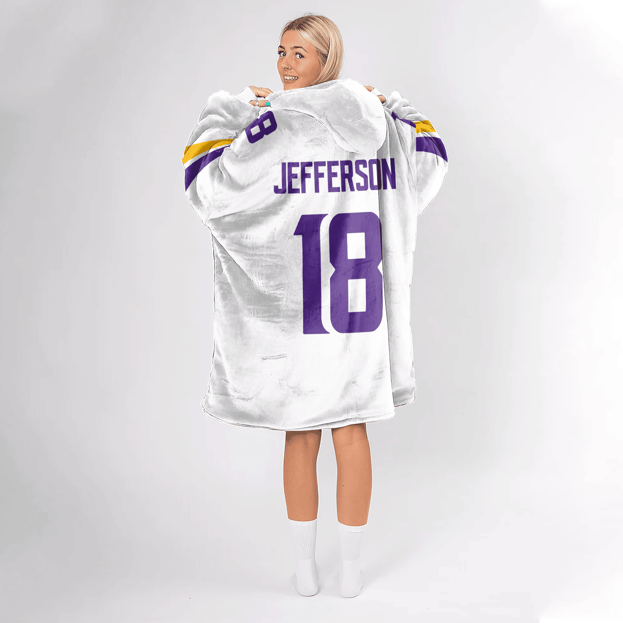 Captain 18 Minnesota Football Unisex Blanket Hoodie