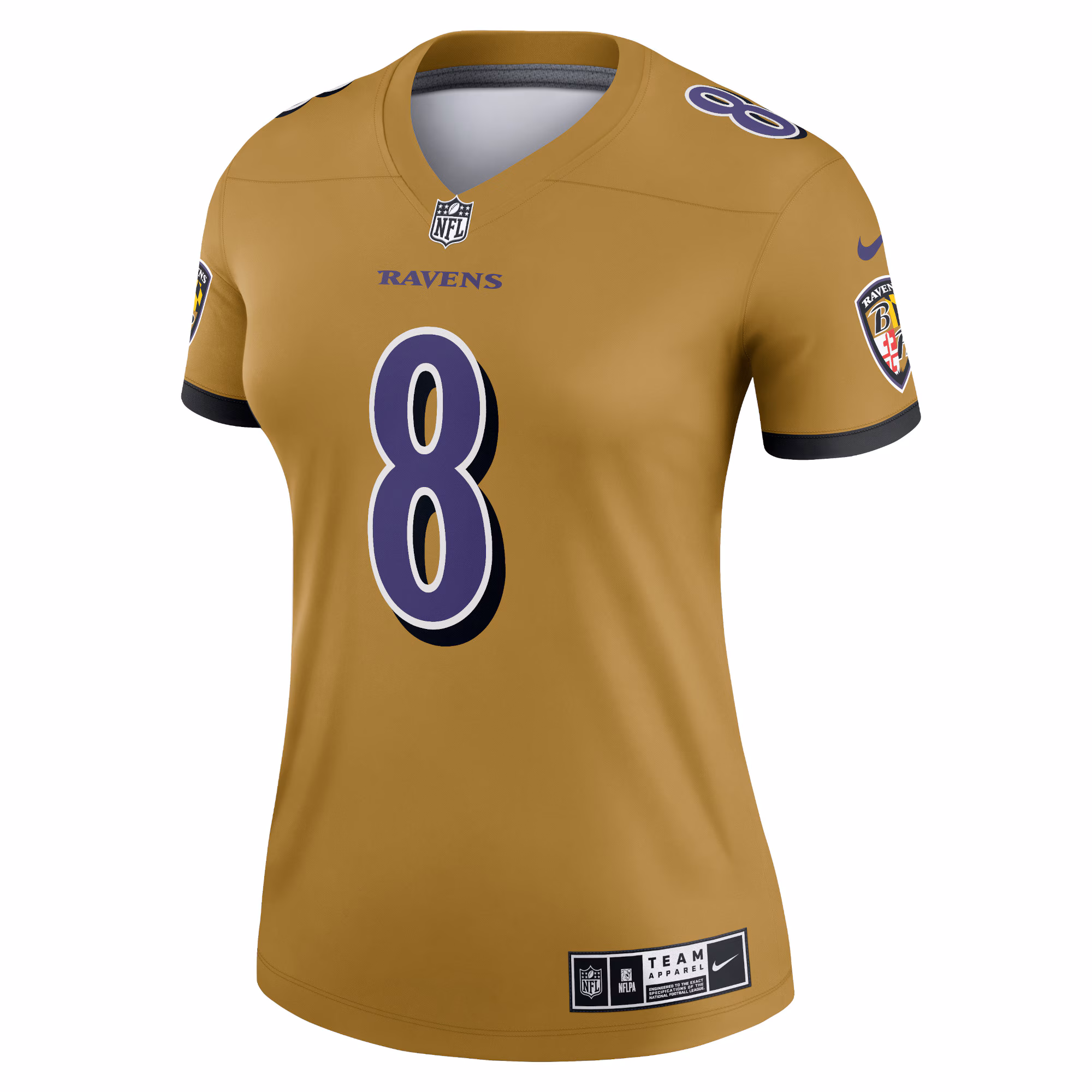 Lamar Jackson Baltimore Ravens Women's Inverted Legend Jersey - Gold