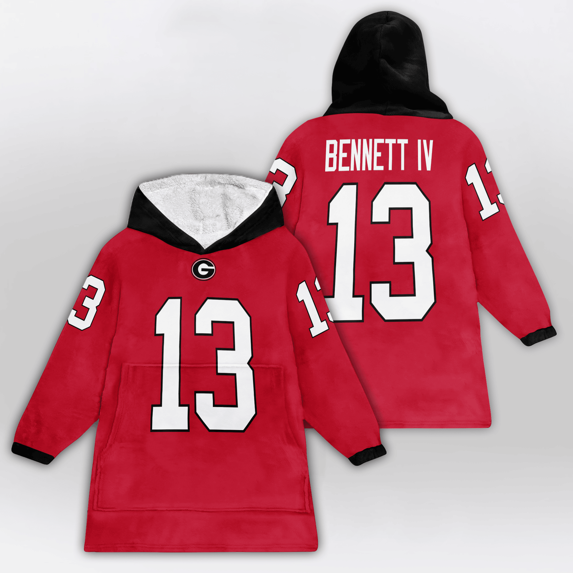 Adult S.B 13 Georgia Football Unisex Blanket Hoodie