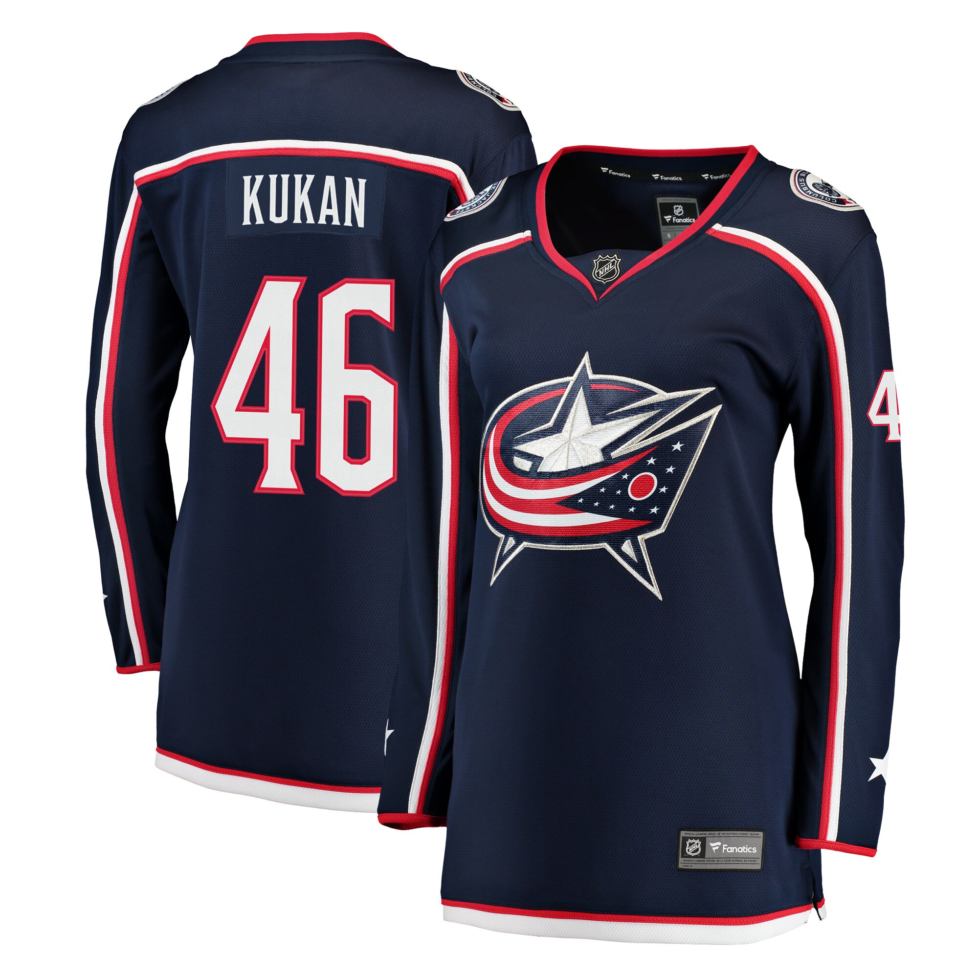 Dean Kukan Columbus Blue Jackets Women's Breakaway Jersey - Navy
